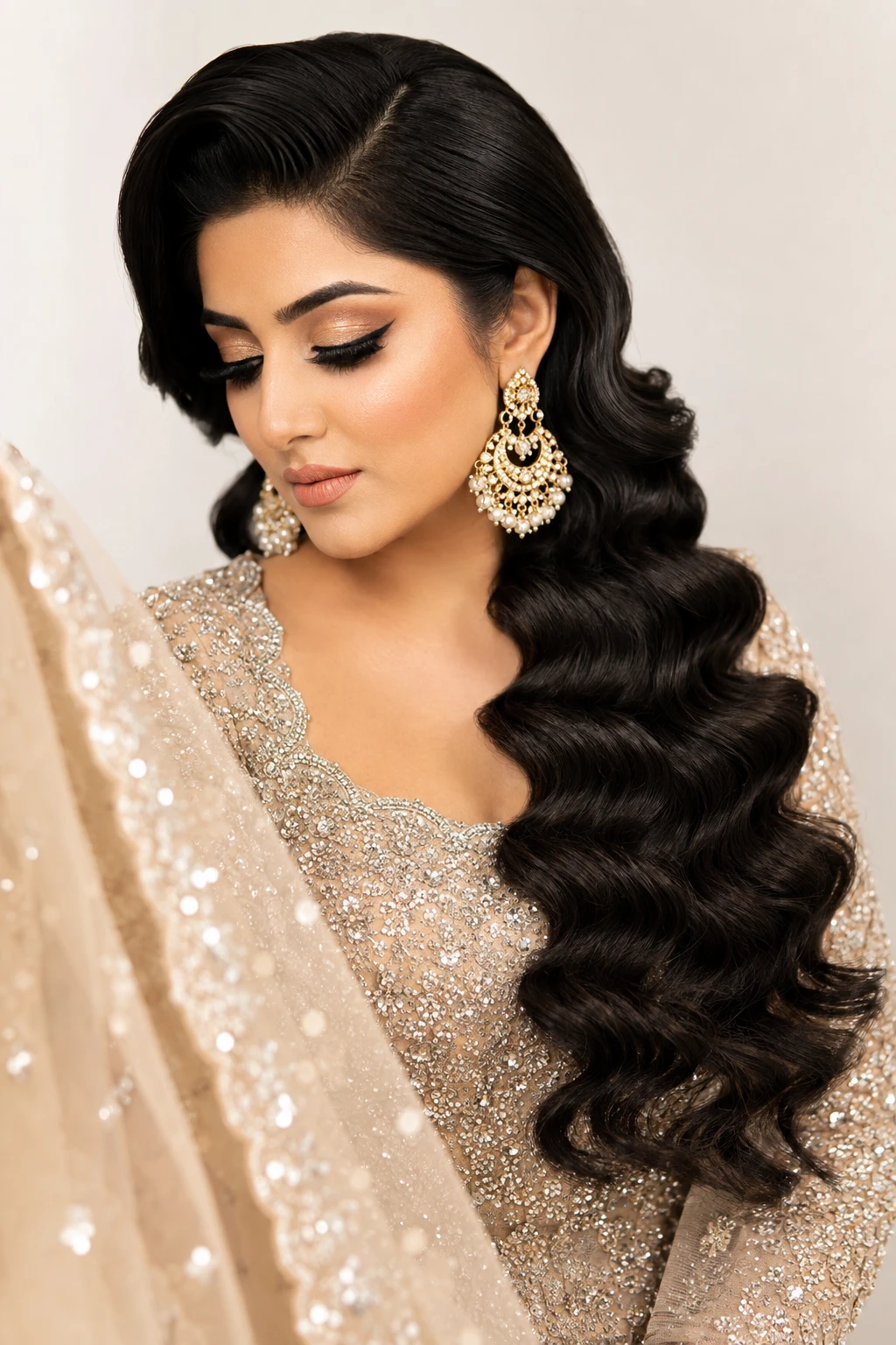 Sleek Side Swept Waves with Deep Side Part