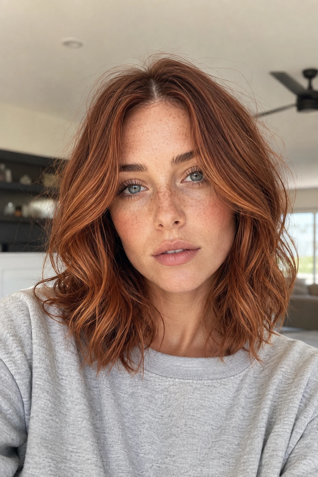 Copper Waves with Center Part