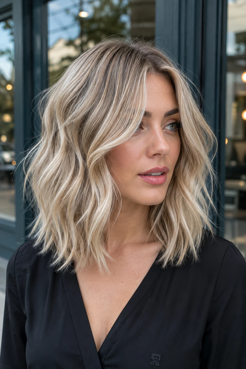 Beachy Blonde Balayage Waves