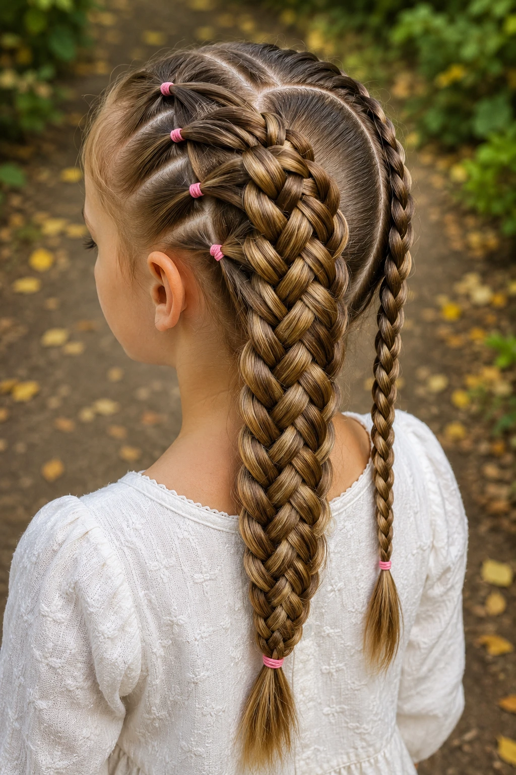 Chunky Five-Strand Braid with Side Fishtail
