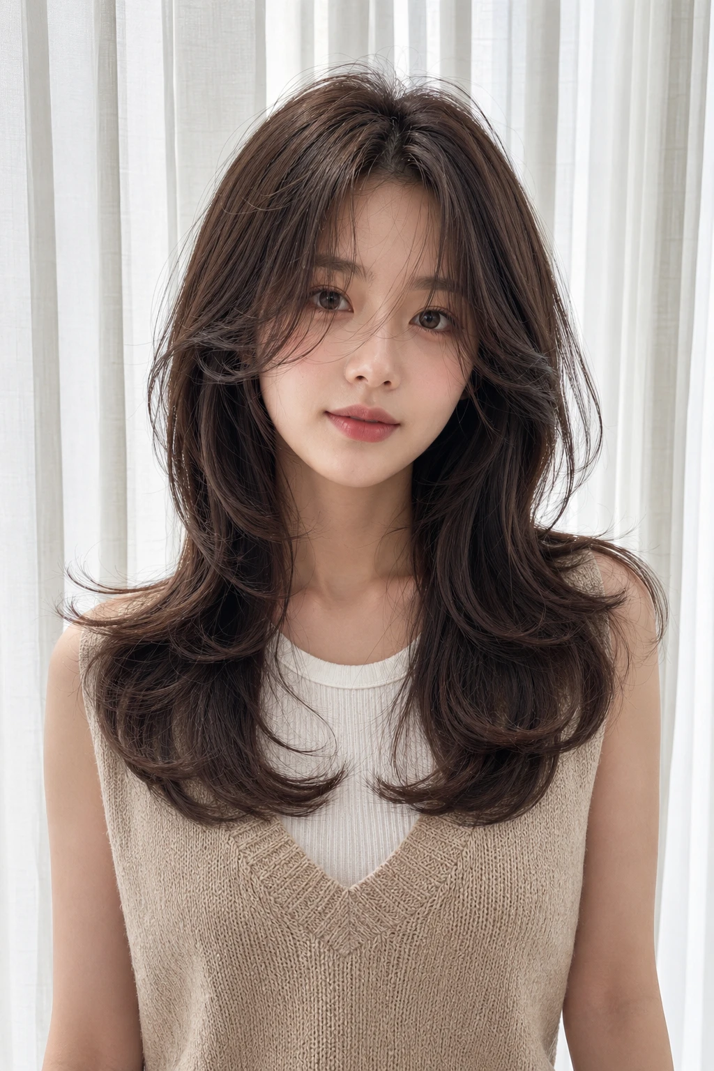 Long Layered Cut with Flipped Ends and Wispy Fringe