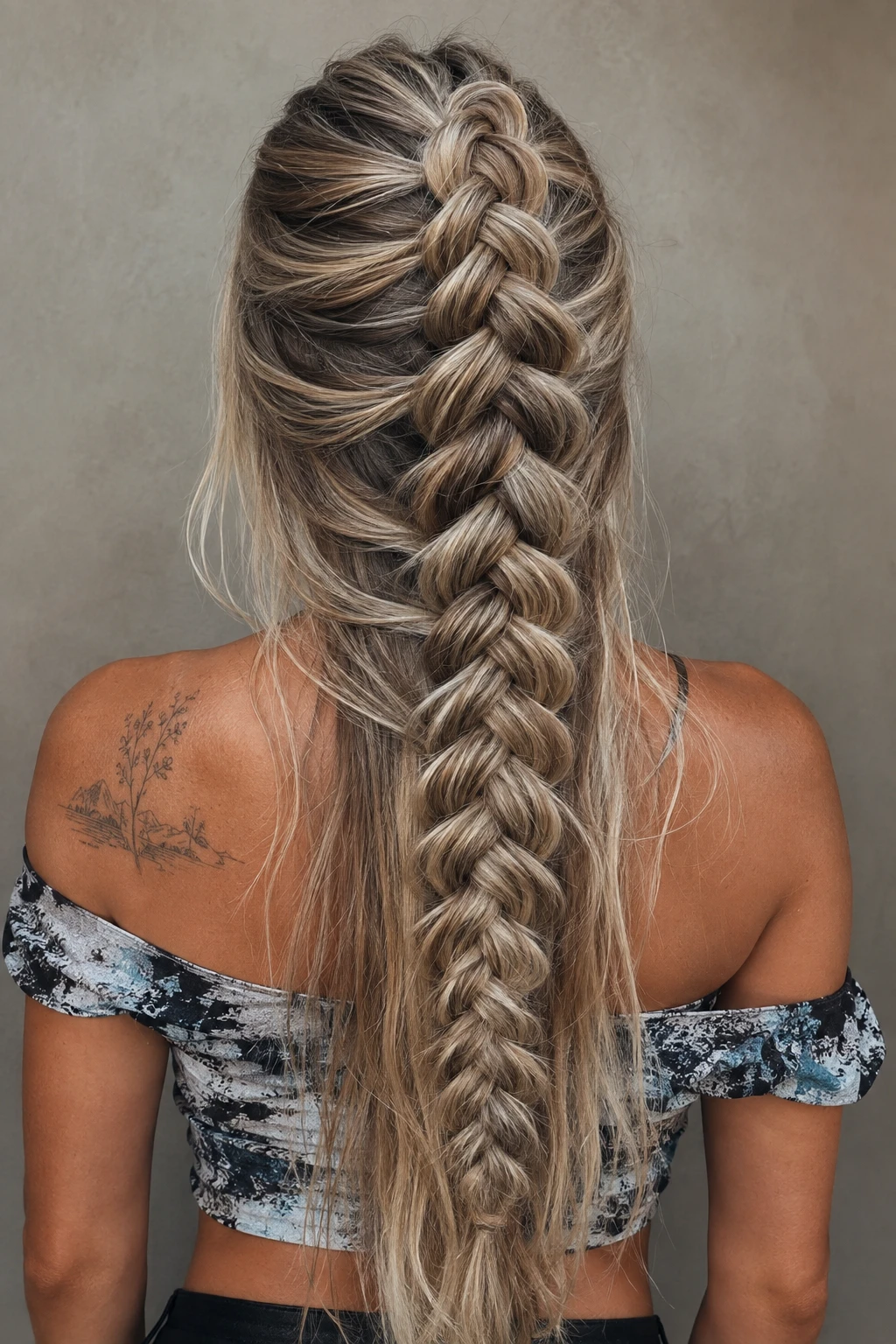 Loose Dutch Braid with Face Framing Layers