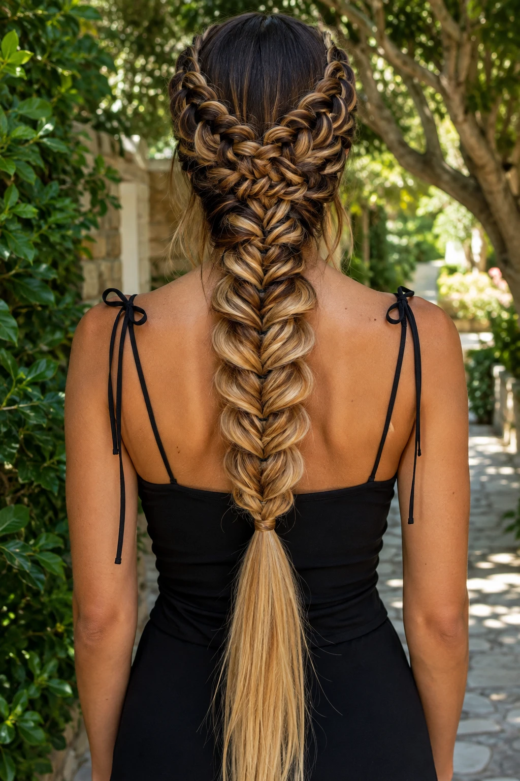 Double Dutch Braid into Fishtail Combo