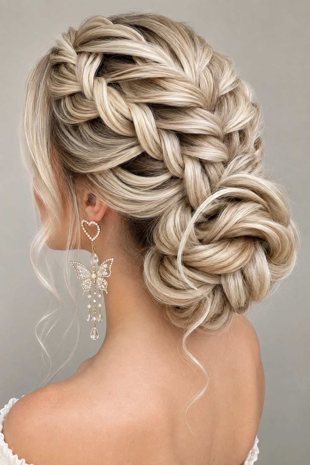 Braided Low Bun Updo