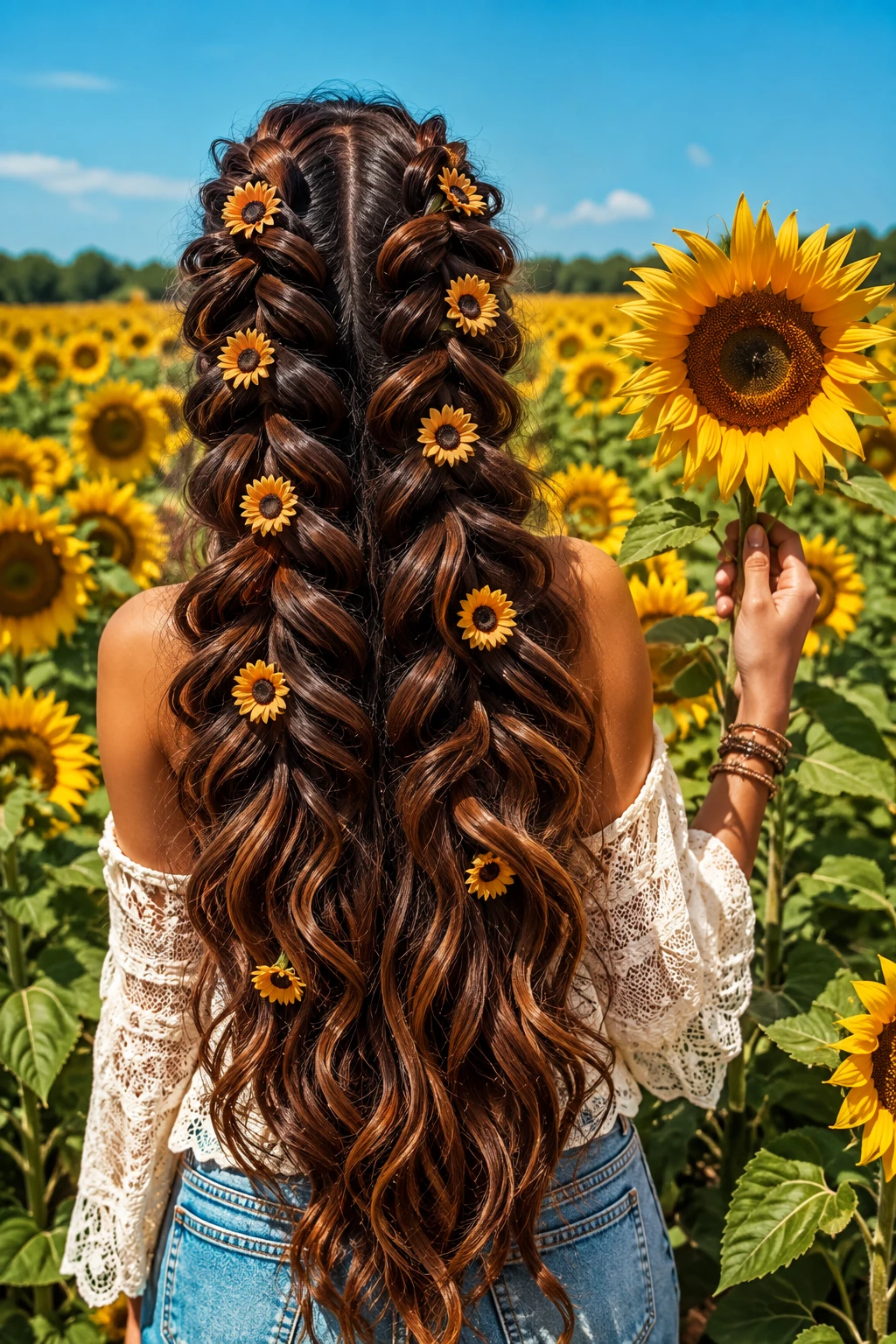 Sunflower Braided Waves