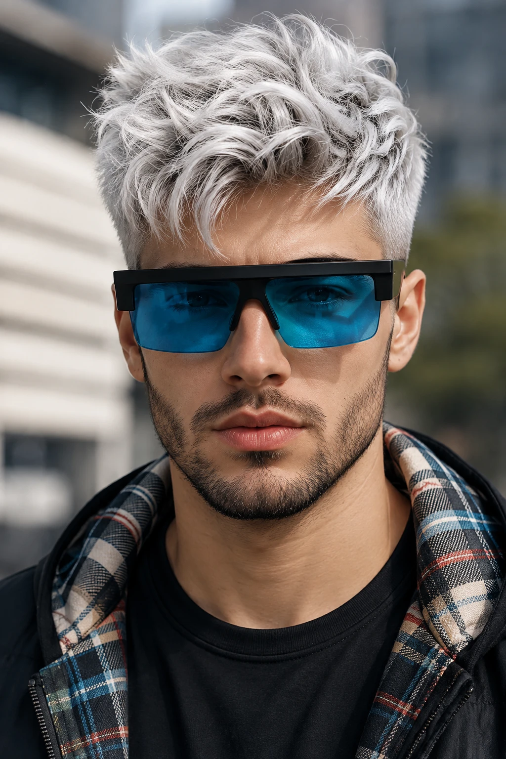 Silver White Textured Crop