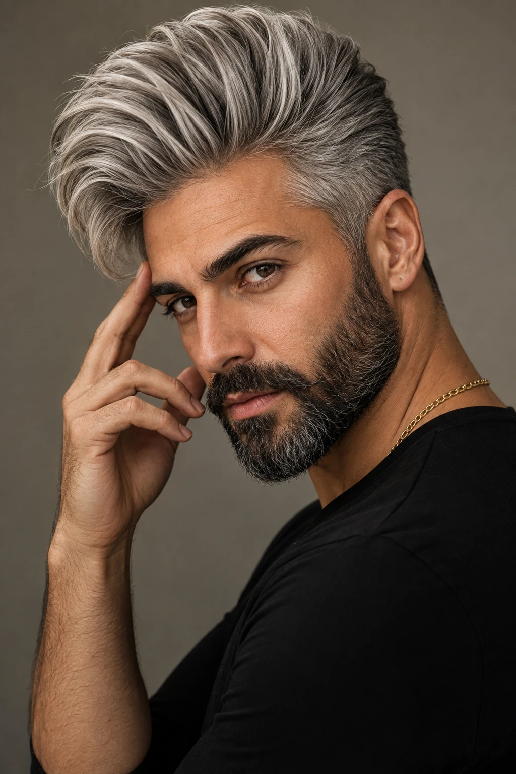 Silver Grey Voluminous Brush Up