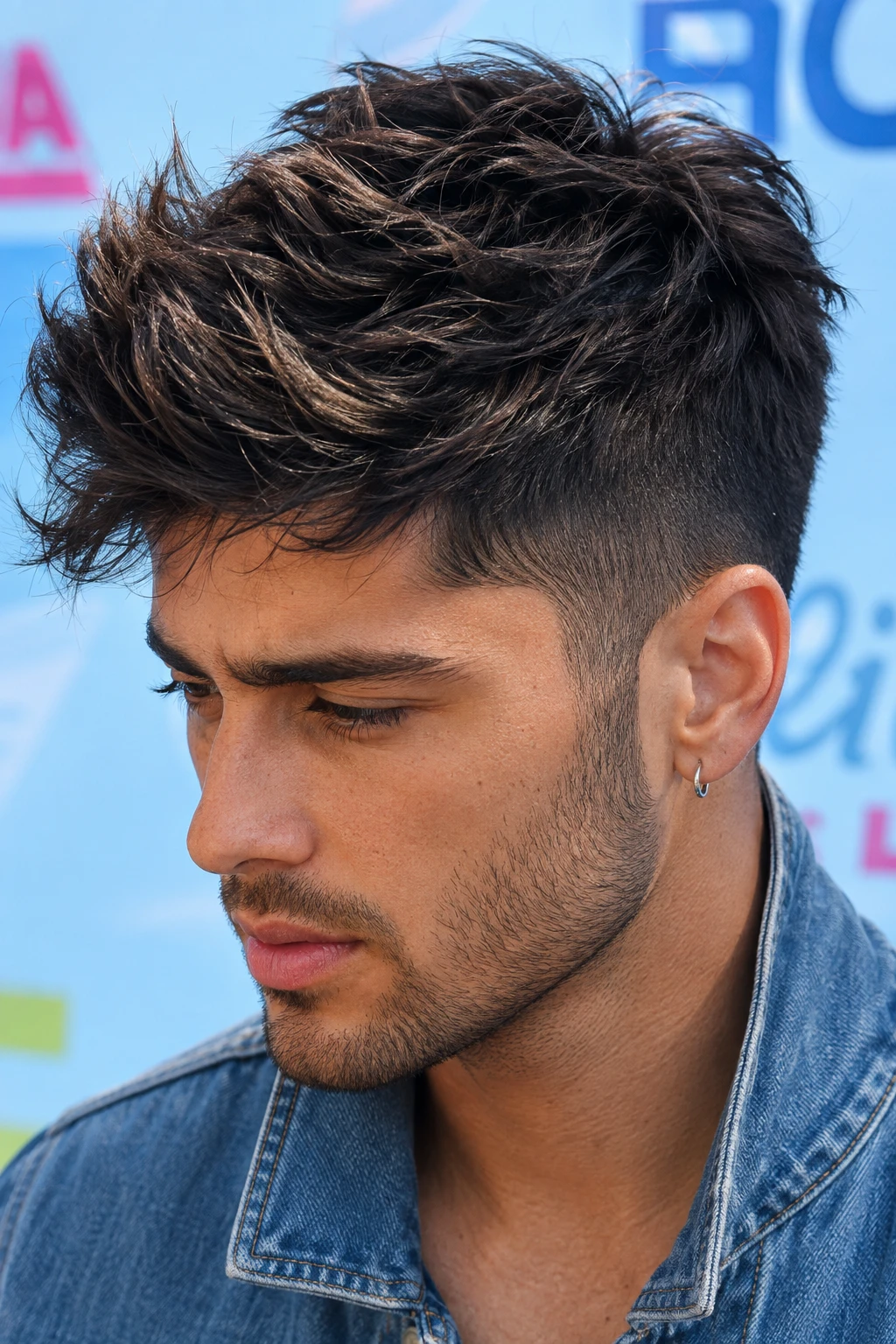 Messy Textured Fringe with Low Fade