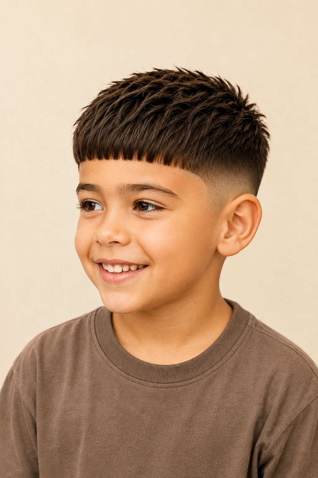 Textured Crop with Blunt Fringe