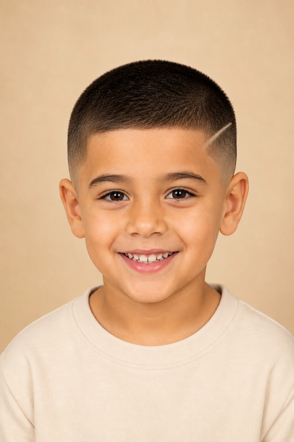 Buzz Cut with Design Line