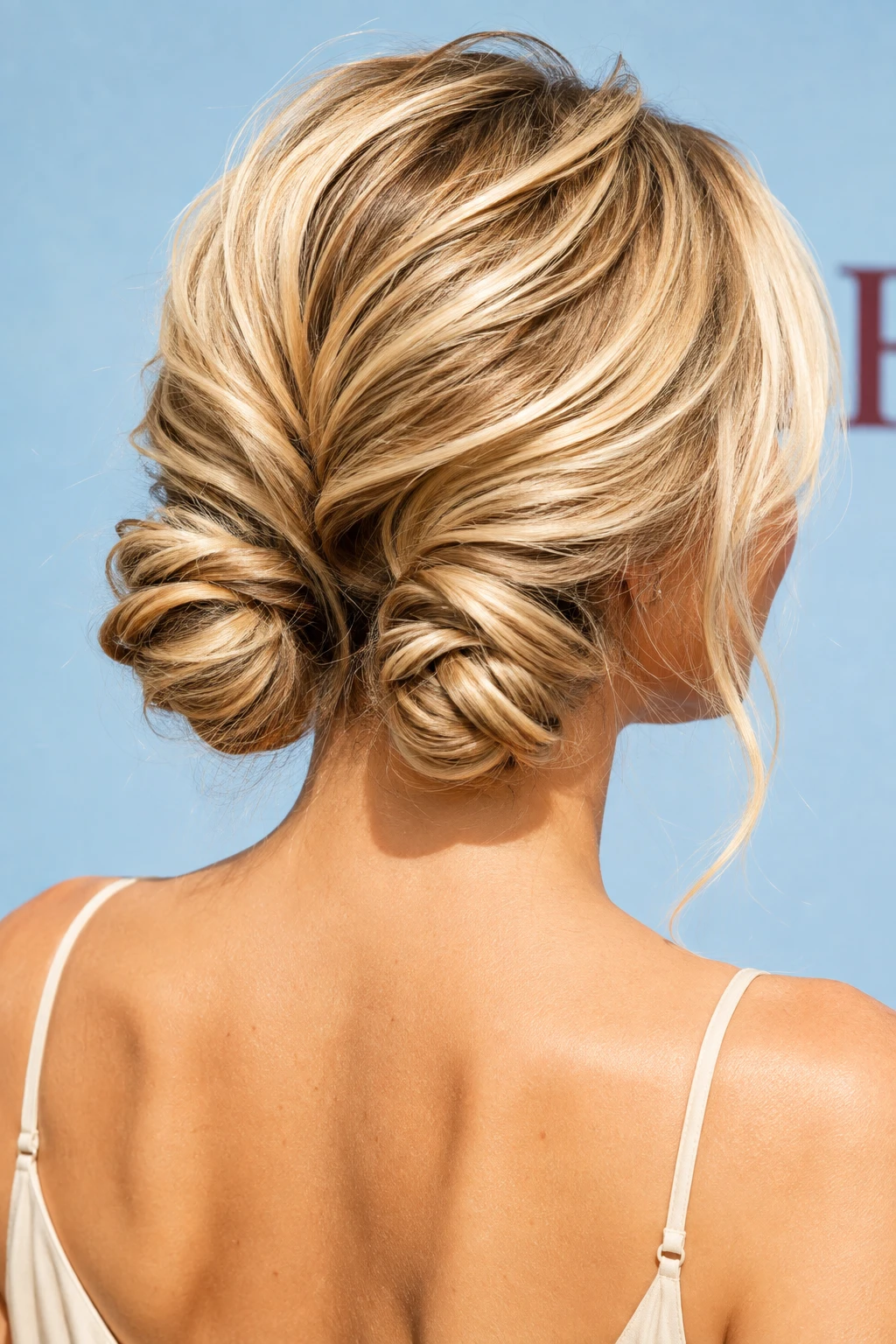 Double Twisted Low Messy Bun