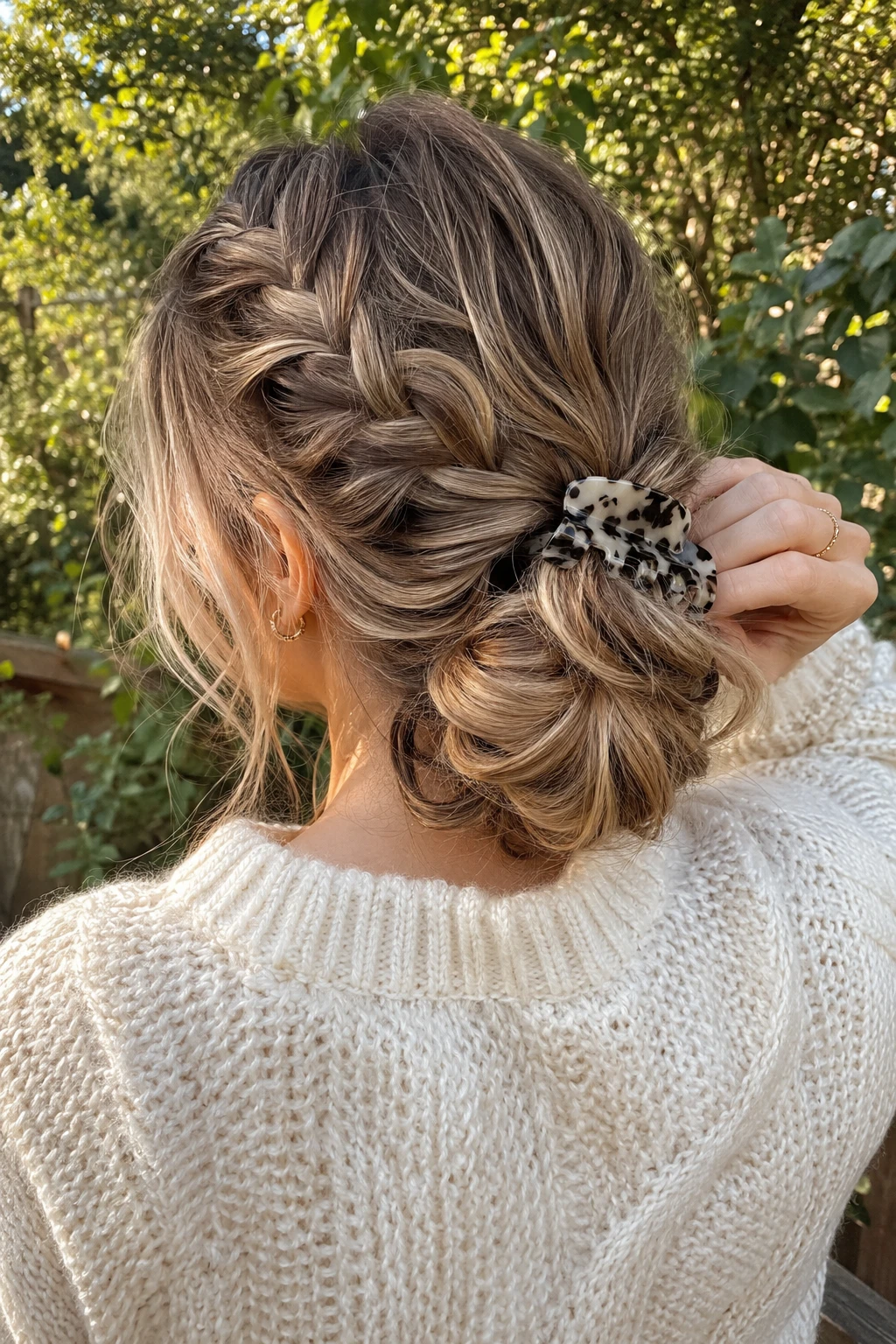 Braided Claw Clip Messy Bun