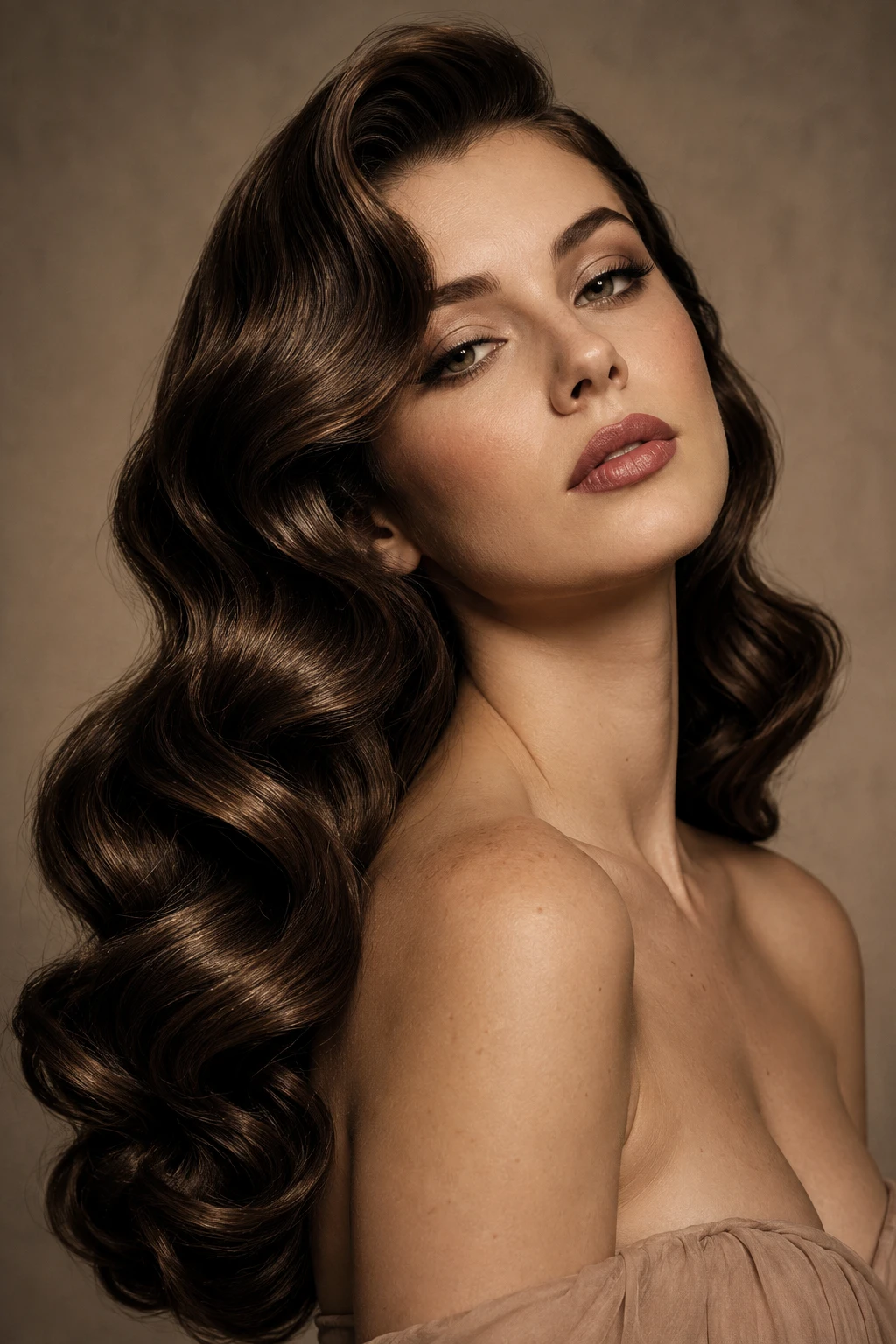 Deep Chocolate Waves with Sculpted Side Sweep