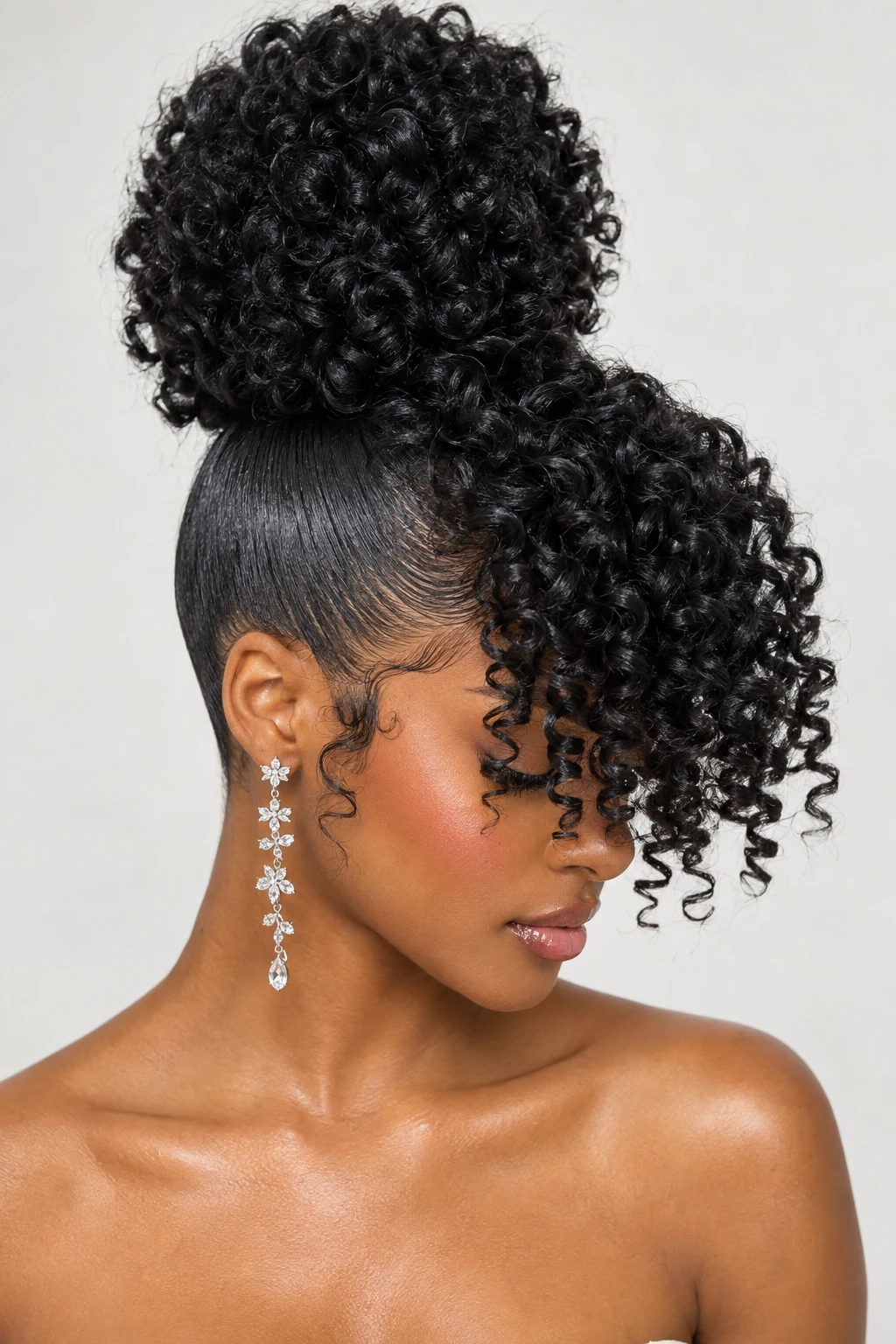 Sleek High Curly Ponytail