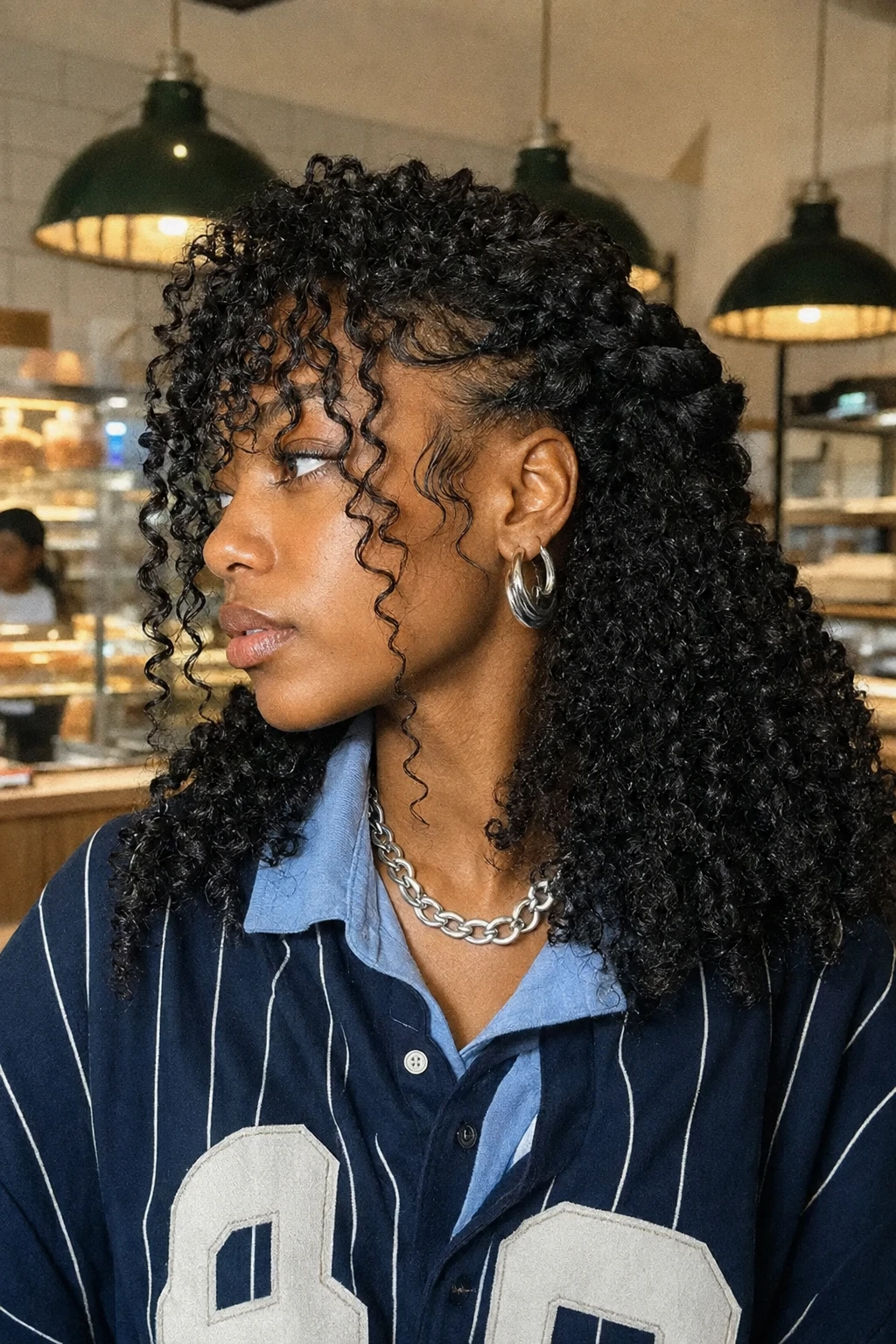 Long Curly Shag with Face-Framing Layers