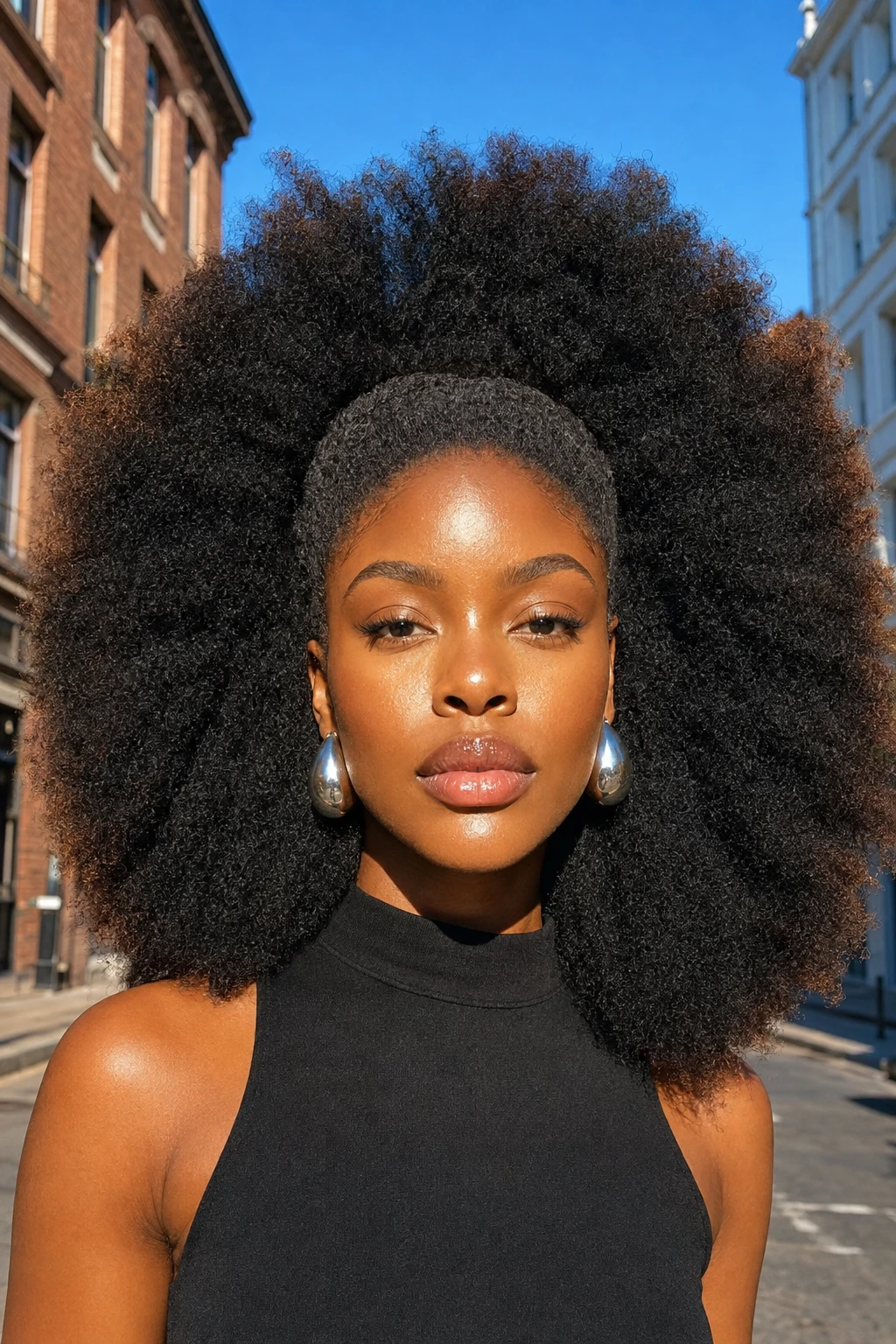 Slicked Top Voluminous Wash and Go