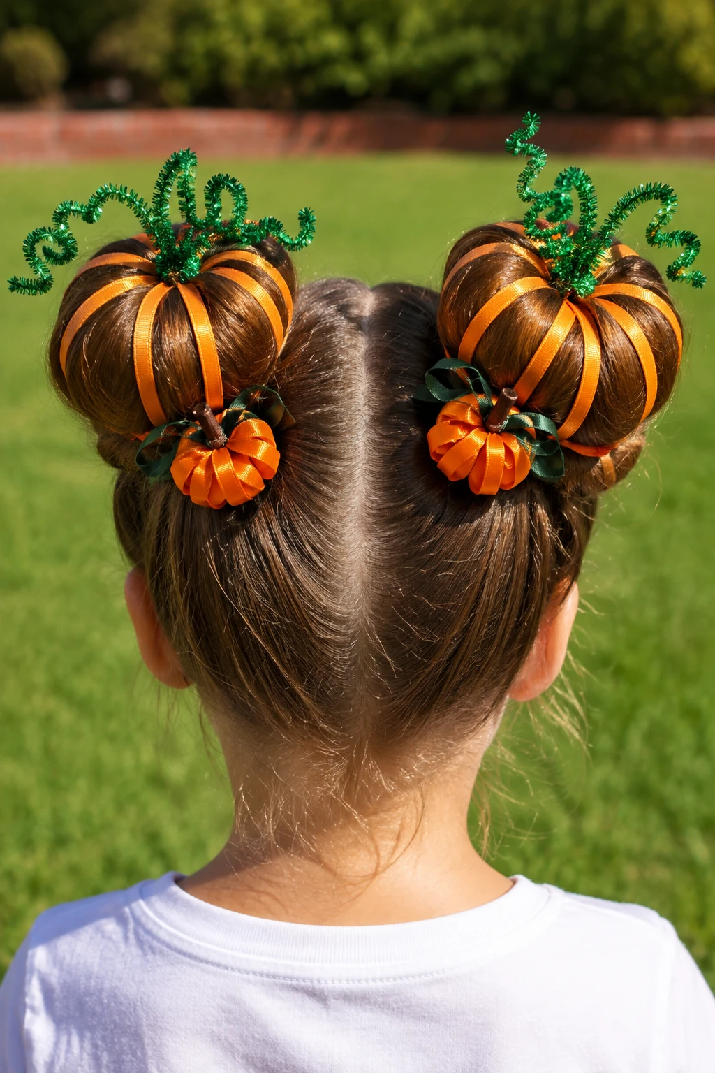 Ribbon-Wrapped Pumpkin Space Buns