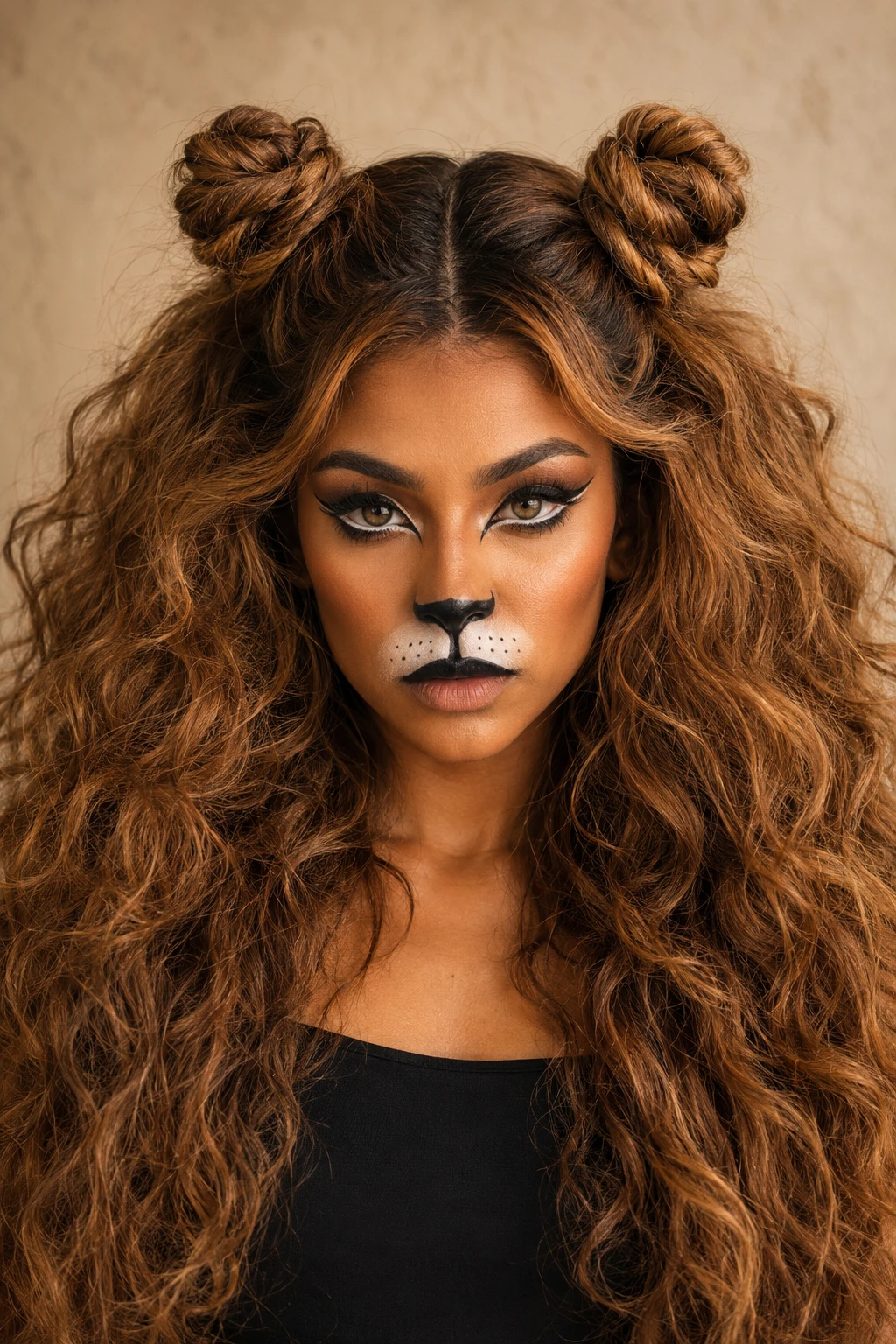 Lion Ear Space Buns Hairstyle