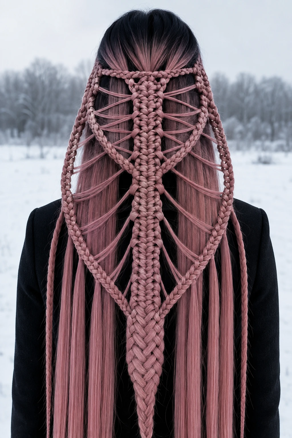 Skeleton Ribcage Braided Hairstyle