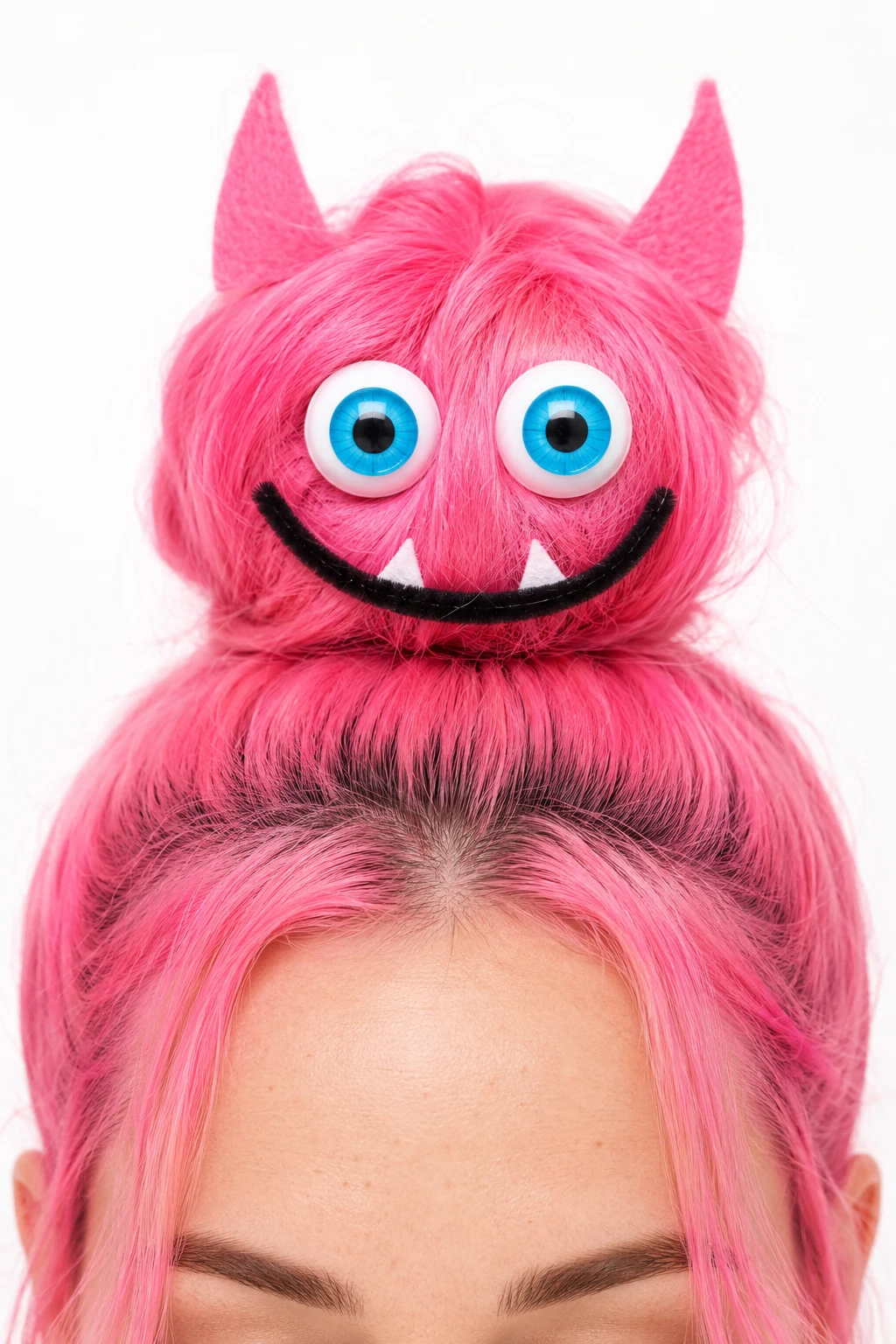 Pink Monster Bun Hairstyle