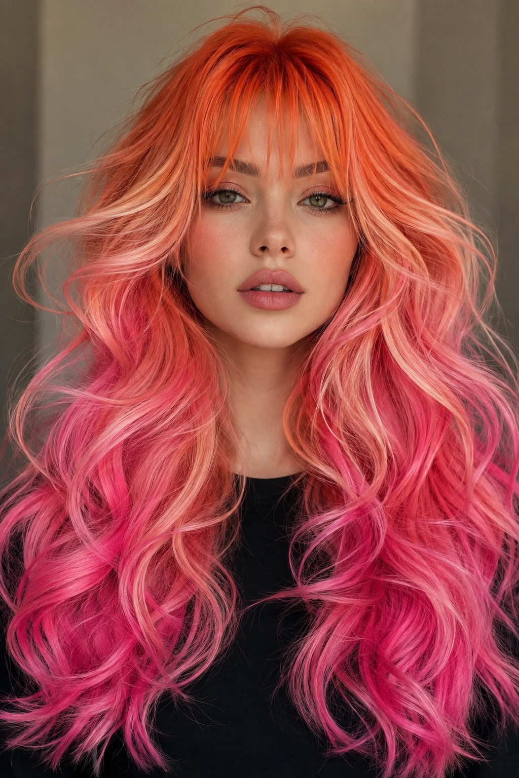 Sunset Orange to Pink Ombré