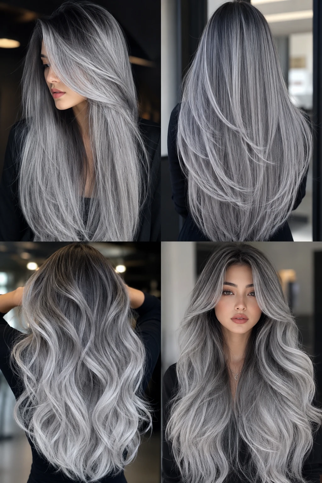 Charcoal to Silver Ombré Collection