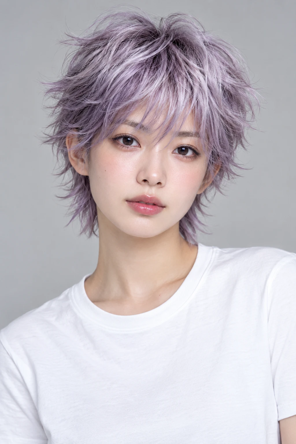 Lavender Pastel Short Wolf Cut