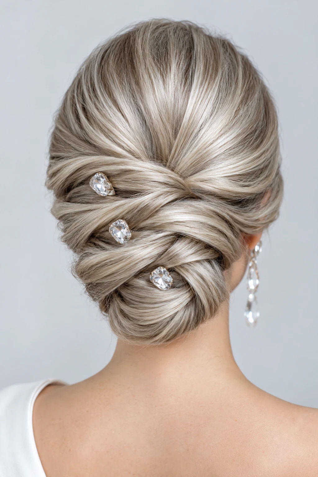 Crystal Studded Twist Bun