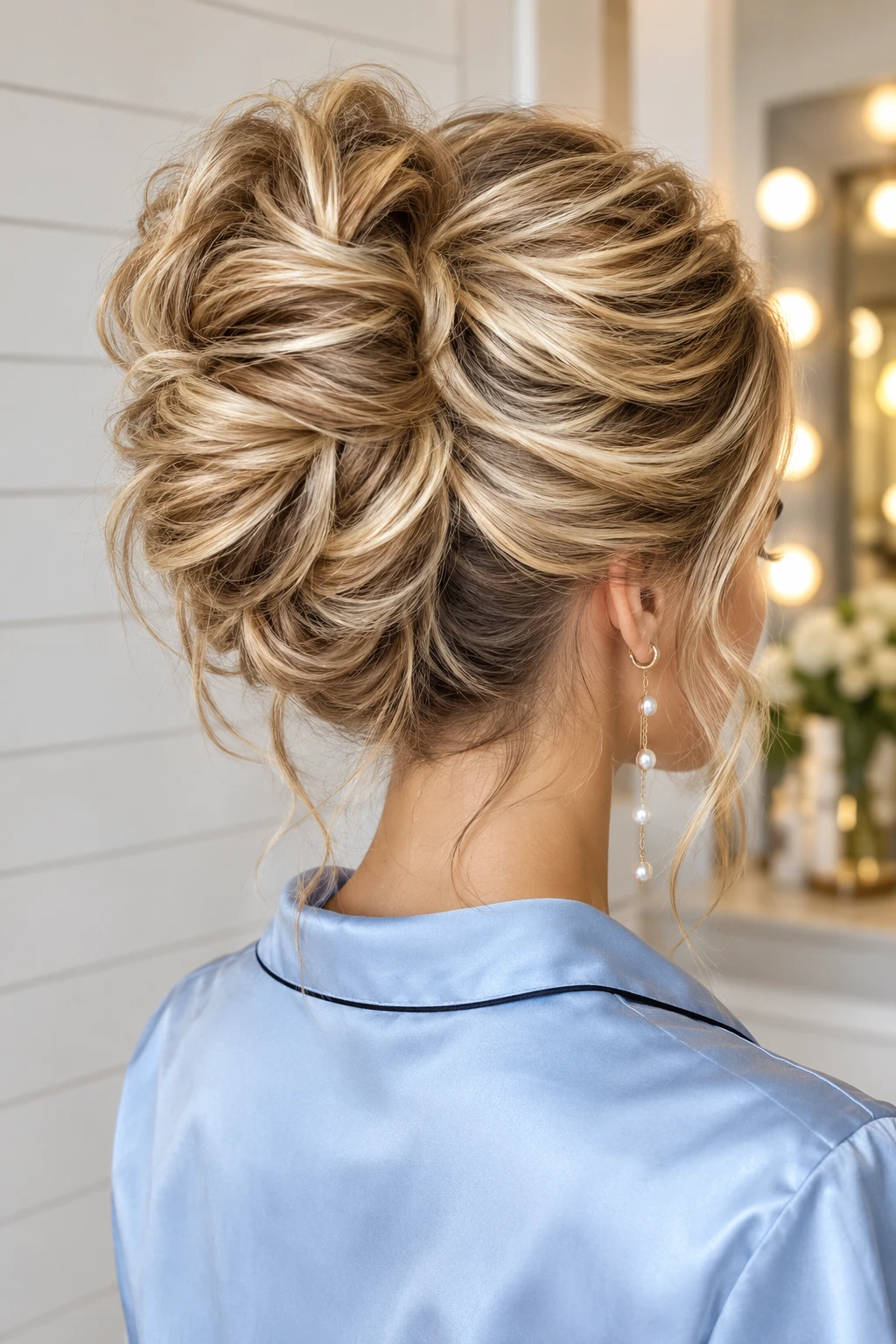 Voluminous Textured Messy Bun