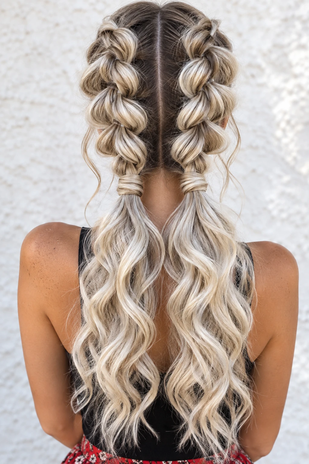 Double Bubble Braid Pigtails