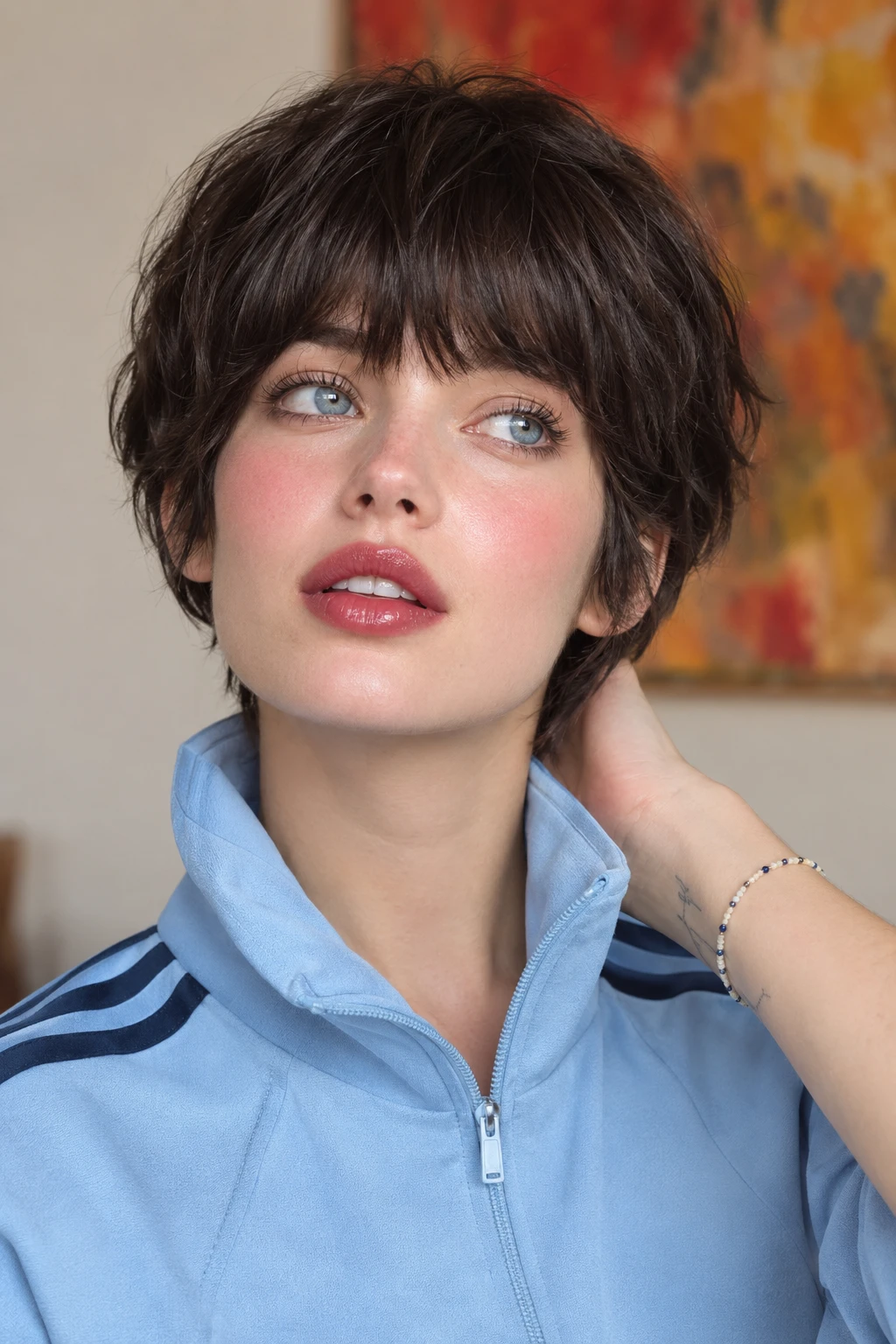Espresso Brown Bixie with Baby Bangs