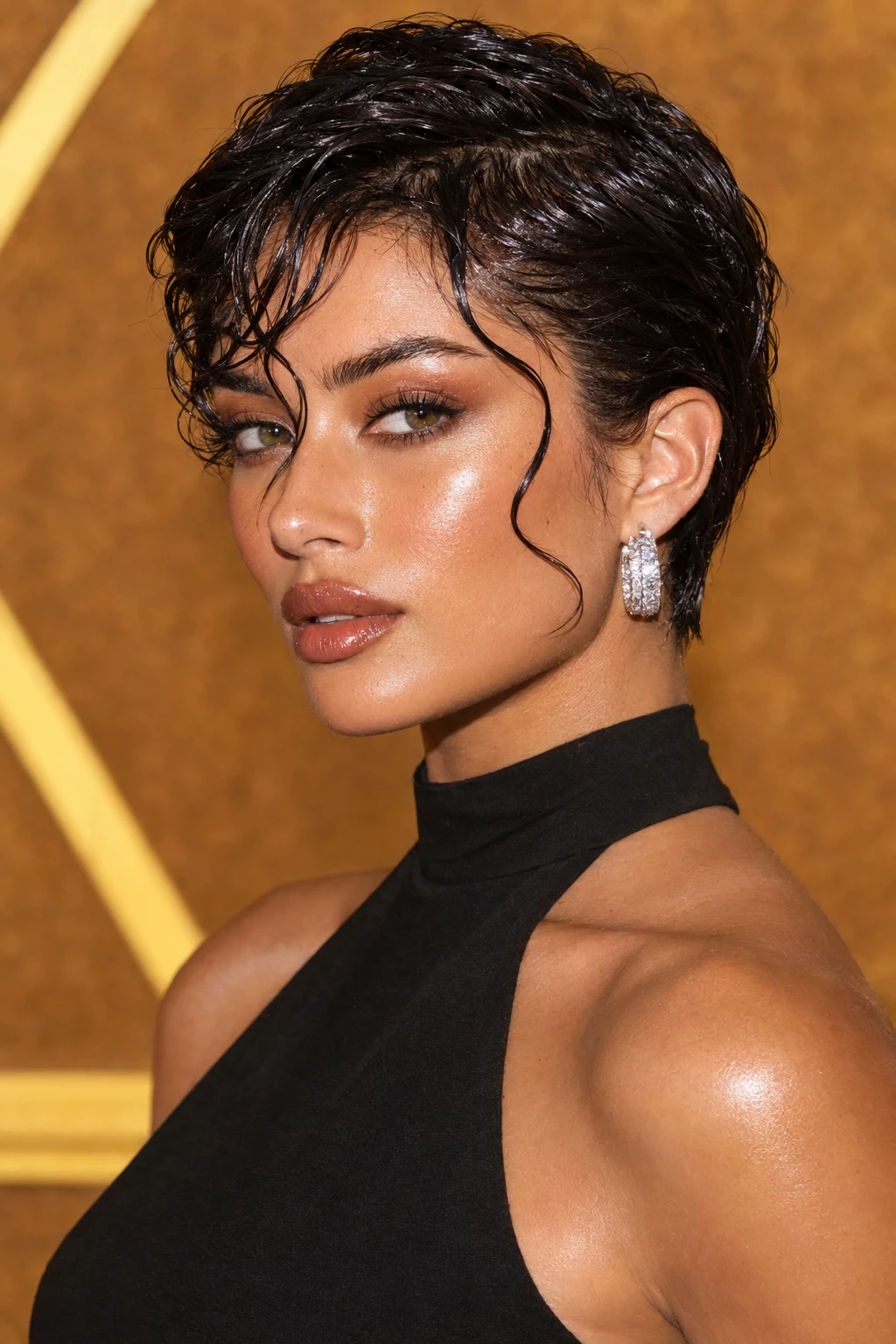 Red Carpet Wet Look Bixie with Sculpted Waves