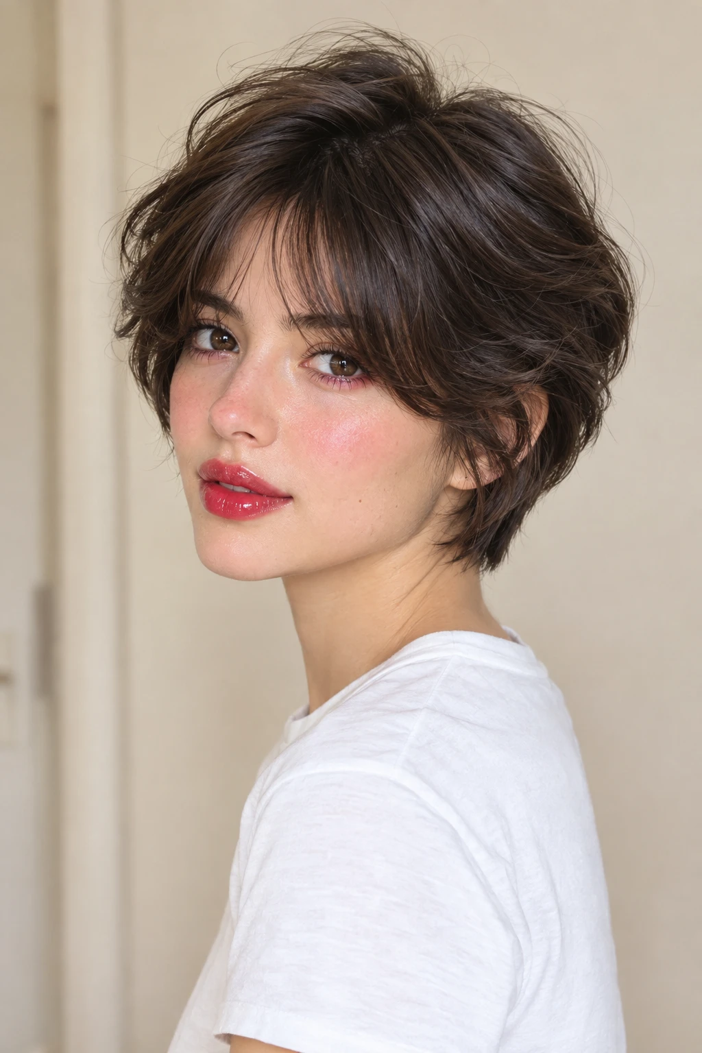 Classic Cropped Bixie with Rounded Volume