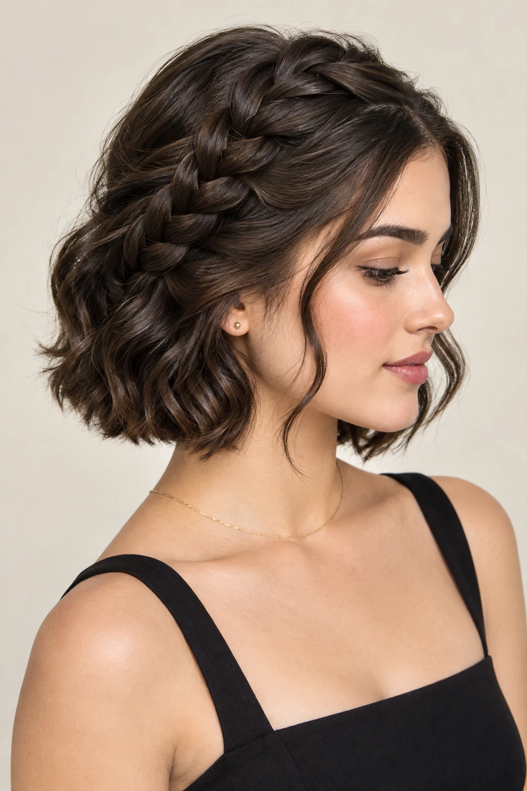 Braided Bob with Soft Waves
