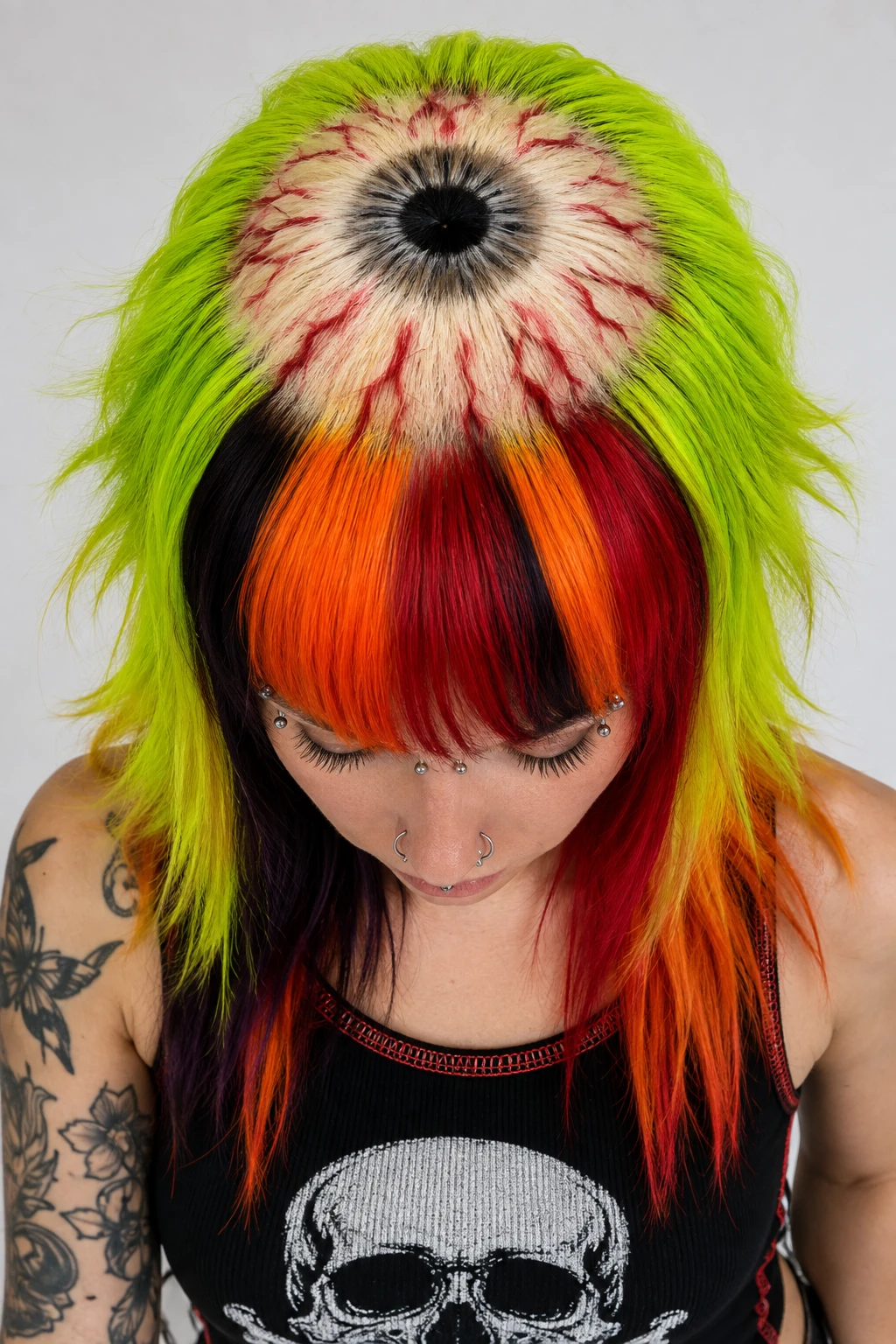 Giant Eyeball Optical Illusion Hairstyle