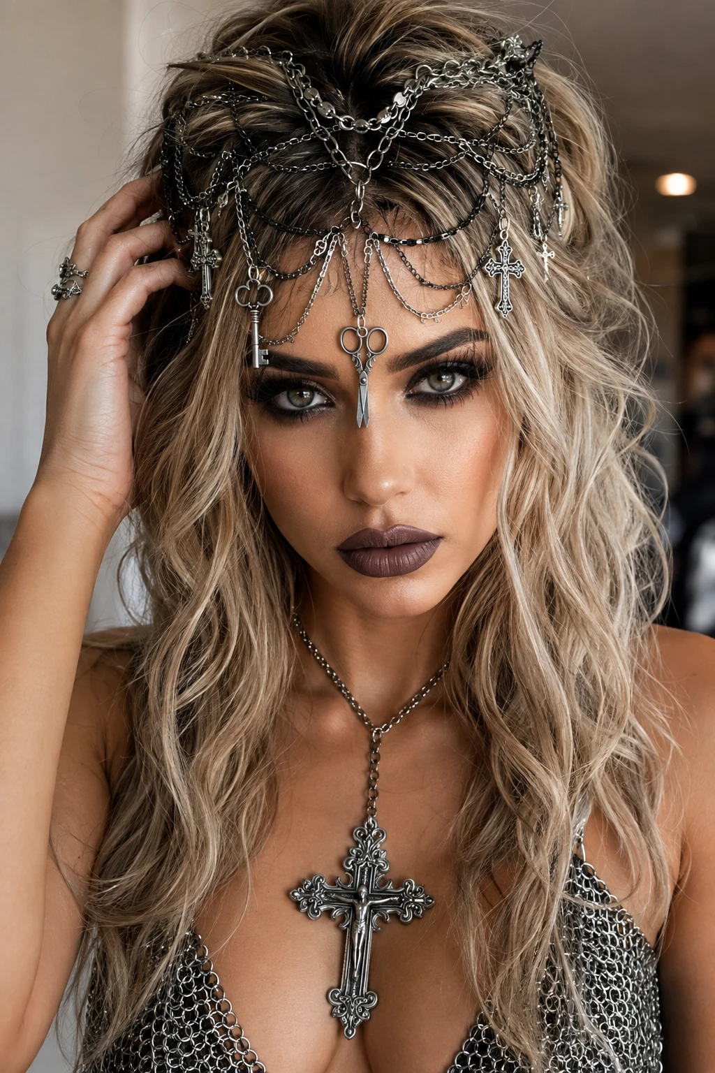 Chained Charm Headpiece Witch Hairstyle