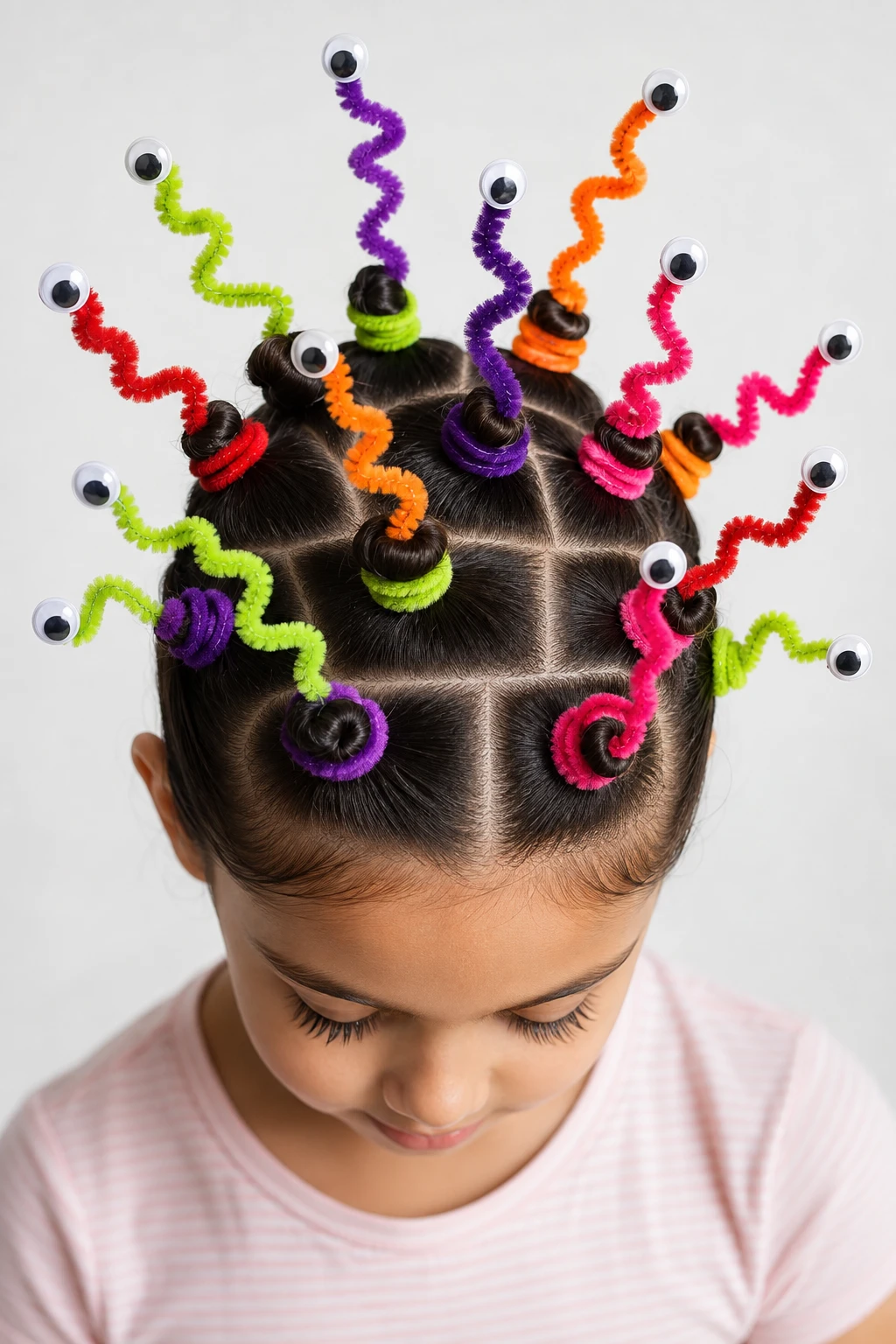Monster Eyeball Sprout Halloween Hairstyle for Kids