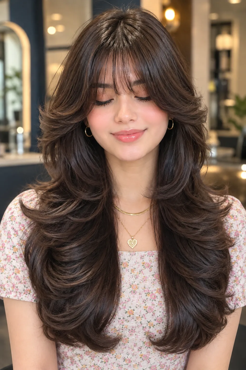 Wispy Bangs Butterfly Cut with Soft Layers