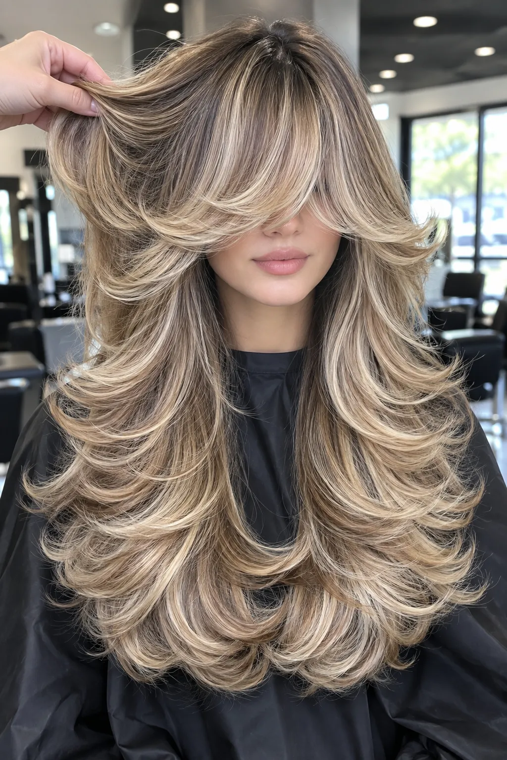 Salon Reveal Butterfly Cut with Sunkissed Highlights