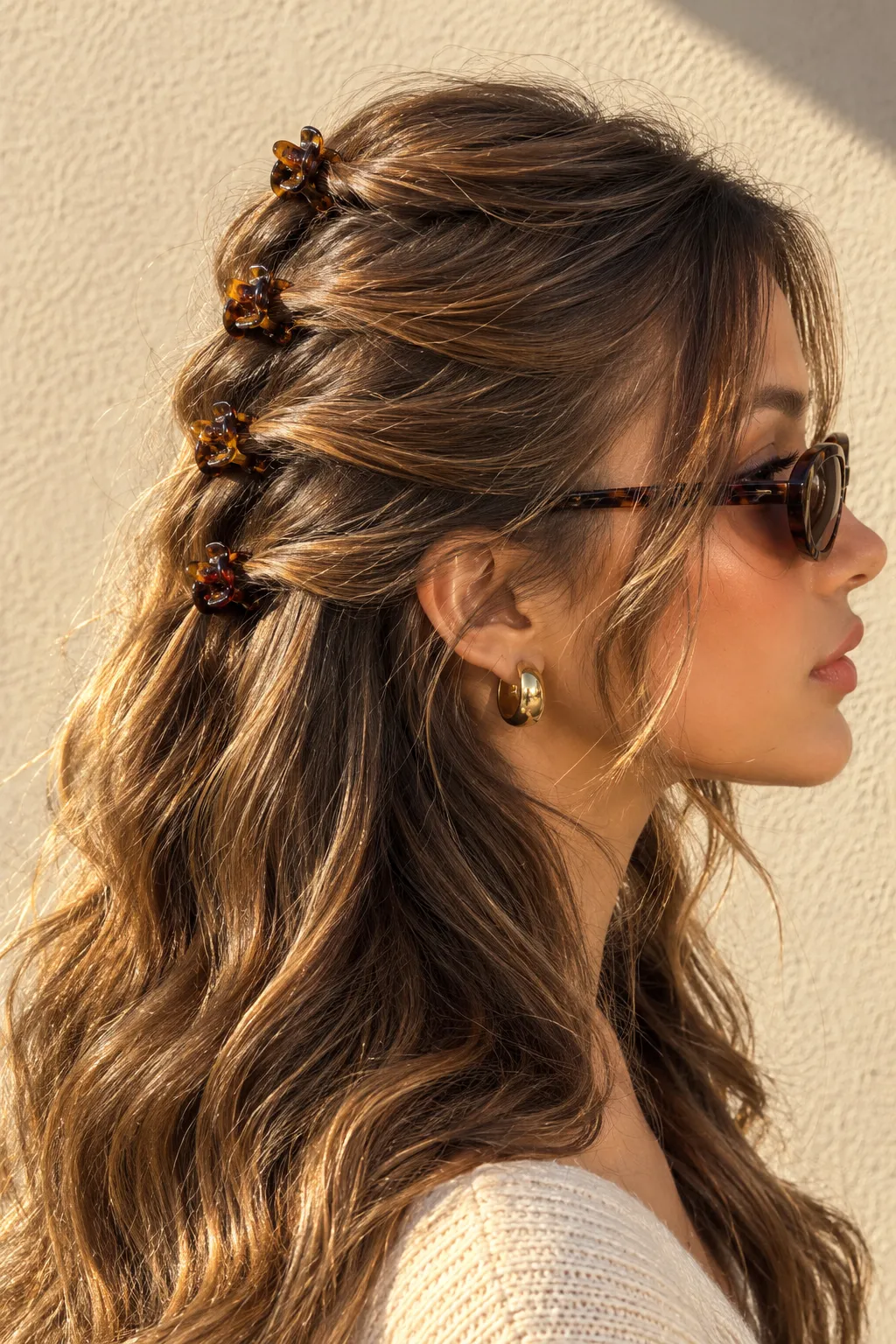 Mini Claw Clip Half Up Waves