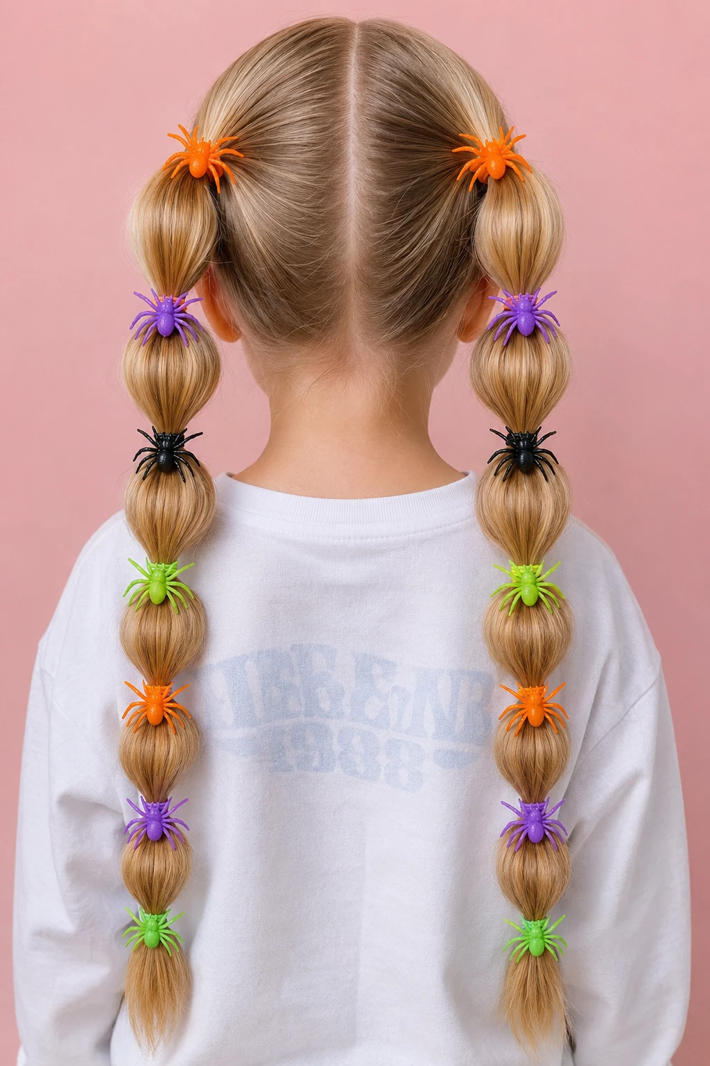 Kids Spider Bubble Braid Pigtails Kids Spider Bubble Braid Pigtails