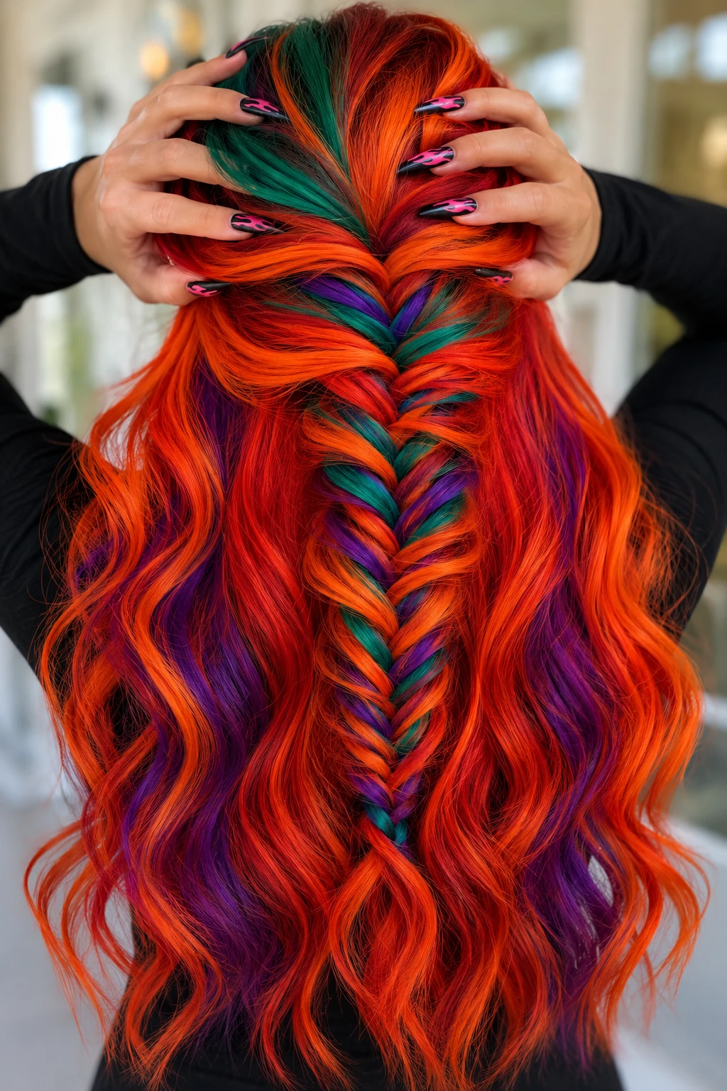 Fire Opal Rainbow Fishtail Braid Fire Opal Rainbow Fishtail Braid