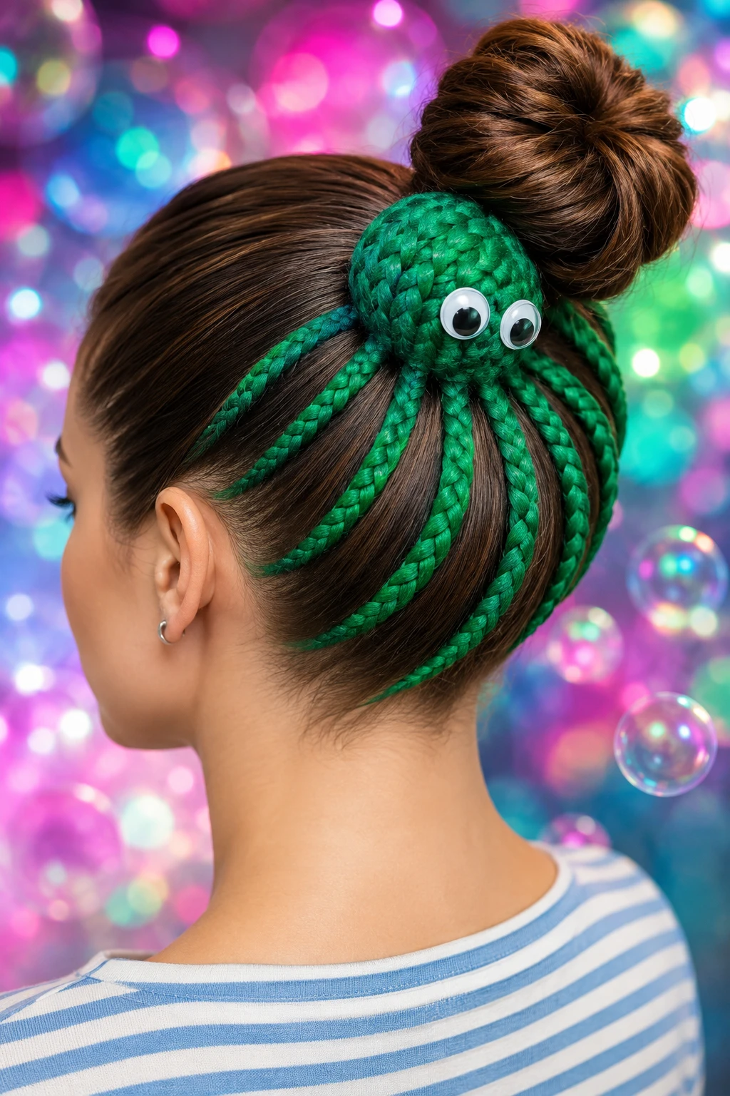 Googly Eyed Octopus Braid Bun Googly Eyed Octopus Braid Bun