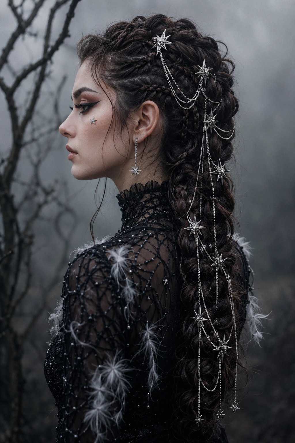 Starlit Constellation Braid Witch Hairstyle