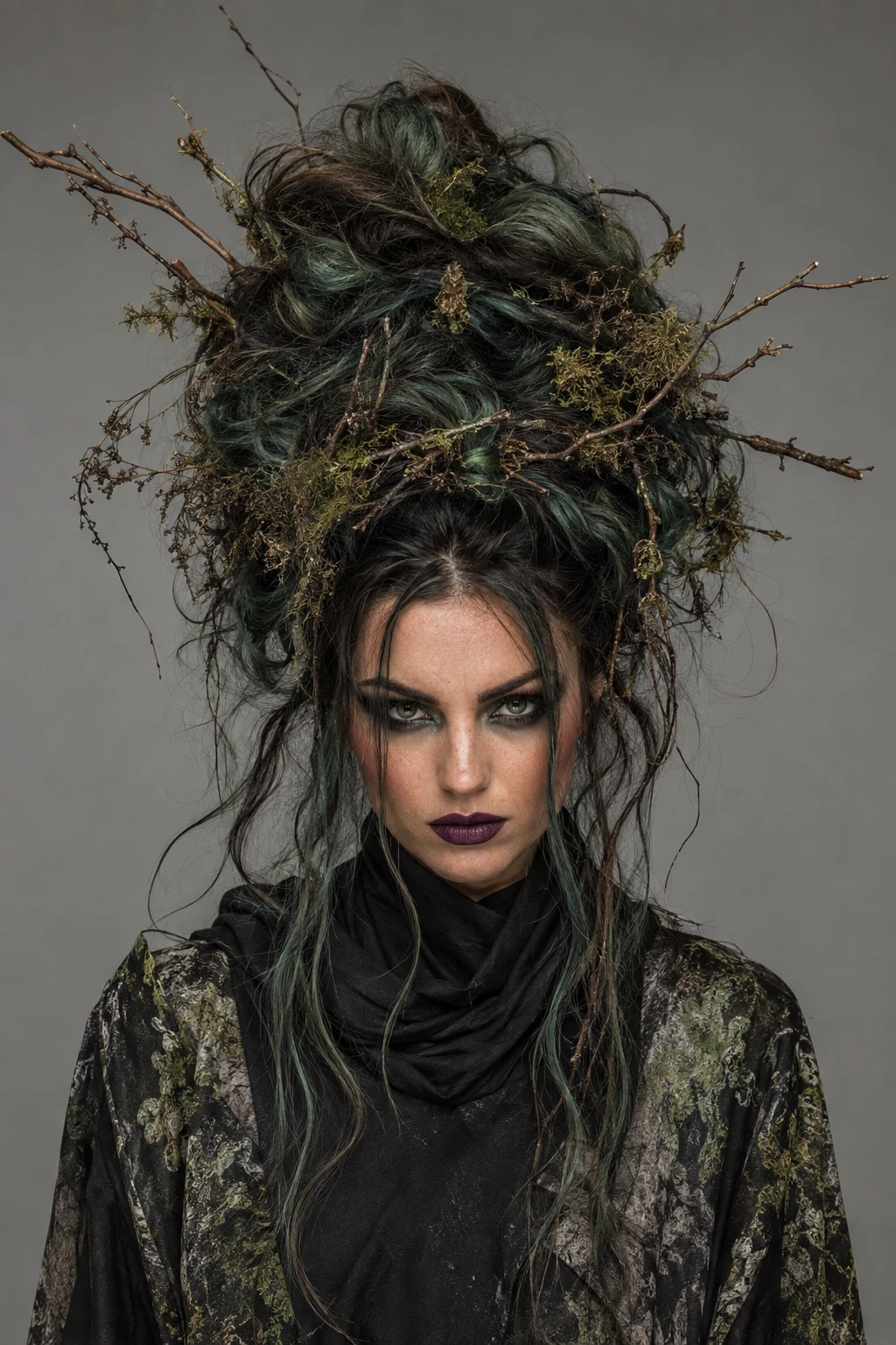 Twisted Twig Nest Witch Hairstyle