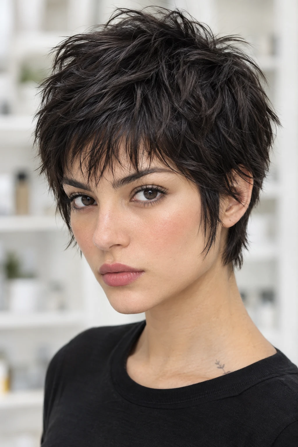 Tousled Pixie with Wispy Bangs