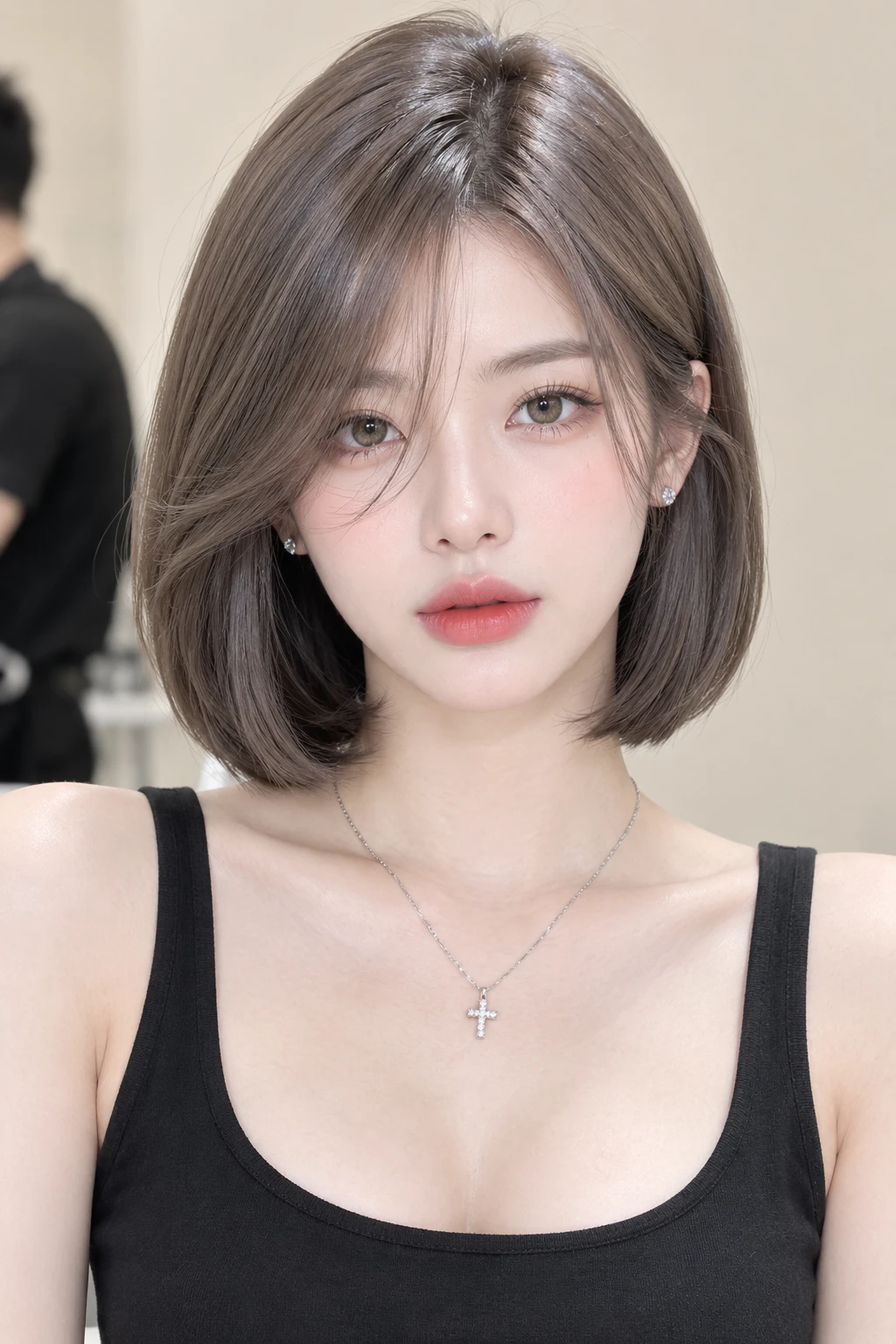 Sleek Bob with Swept Side Bangs