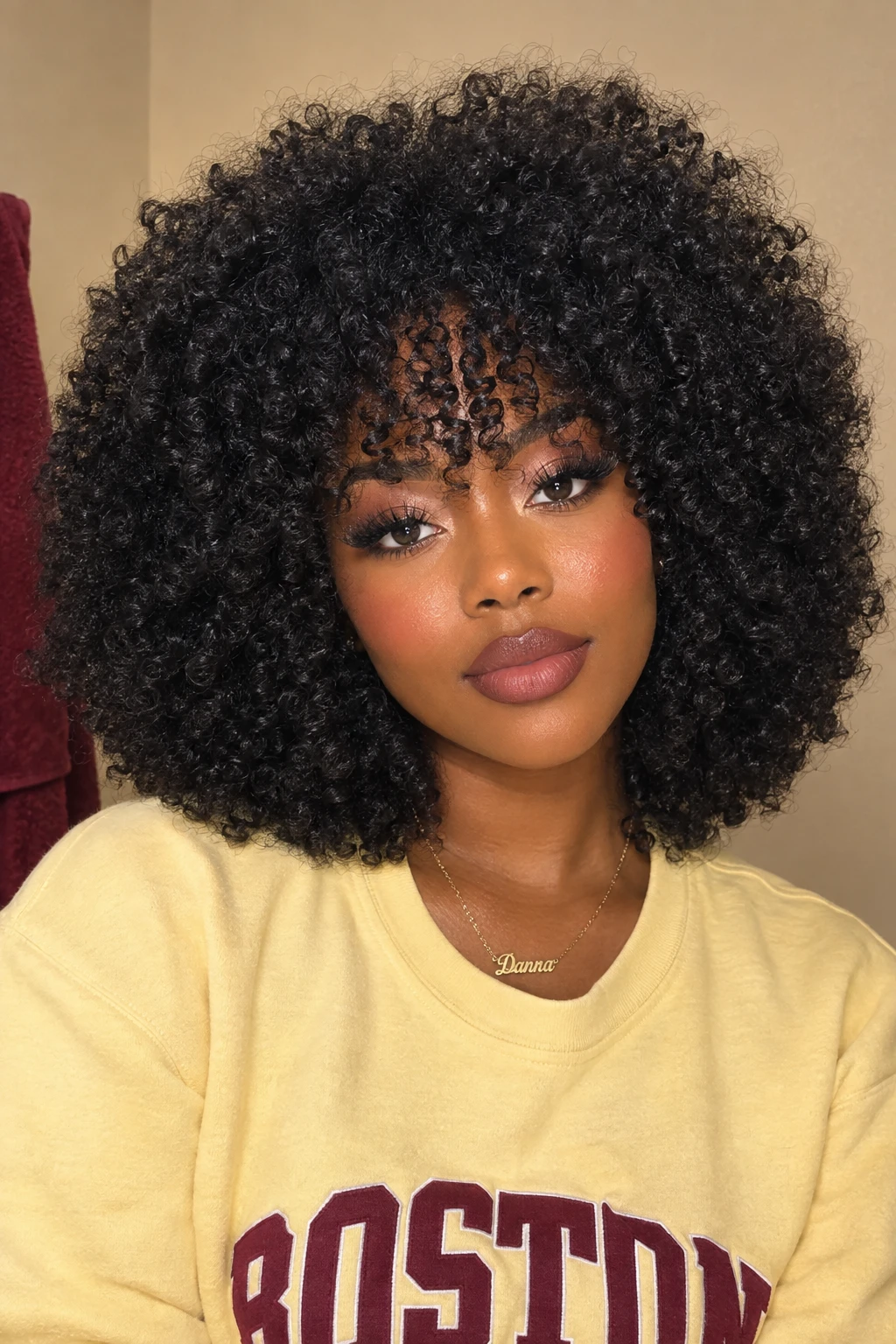 Natural Curls with Curly Fringe