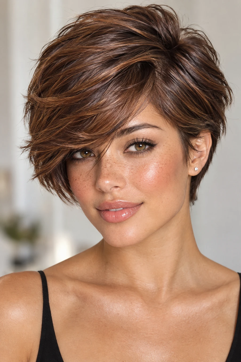 Chestnut Feathered Pixie Bob with Long Side Fringe