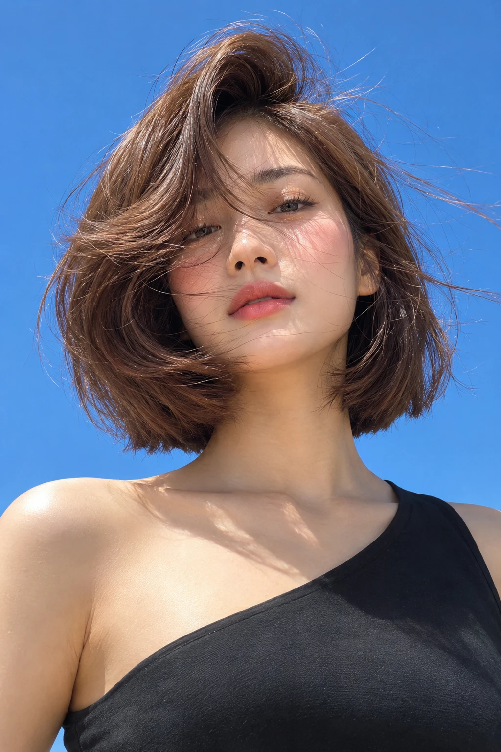 Windswept Chestnut Bob with Natural Movement